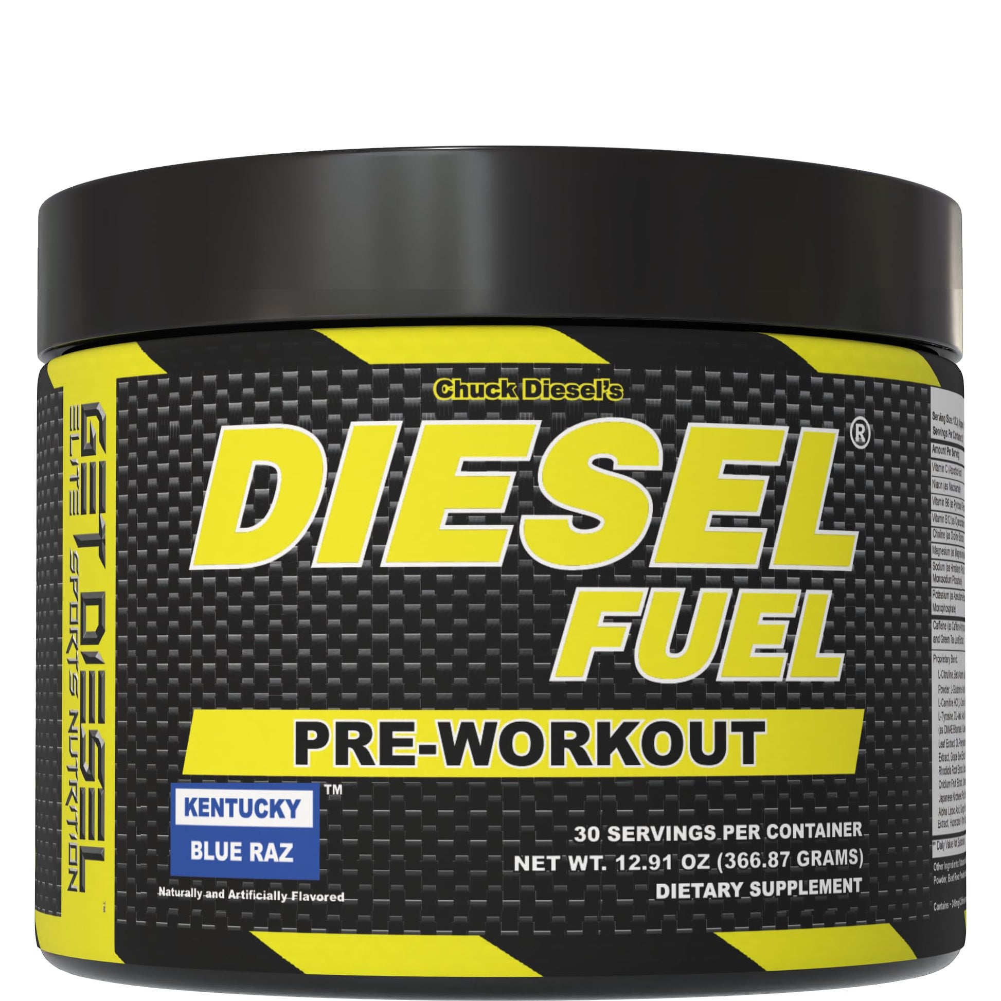 GET DIESEL NUTRITION Diesel Fuel High-Stim Pre-Workout Powder – Intense Energy, Focus & Nitric Oxide Pumps – Caffeine, Ginseng & Beta-Alanine, 13 Ounce