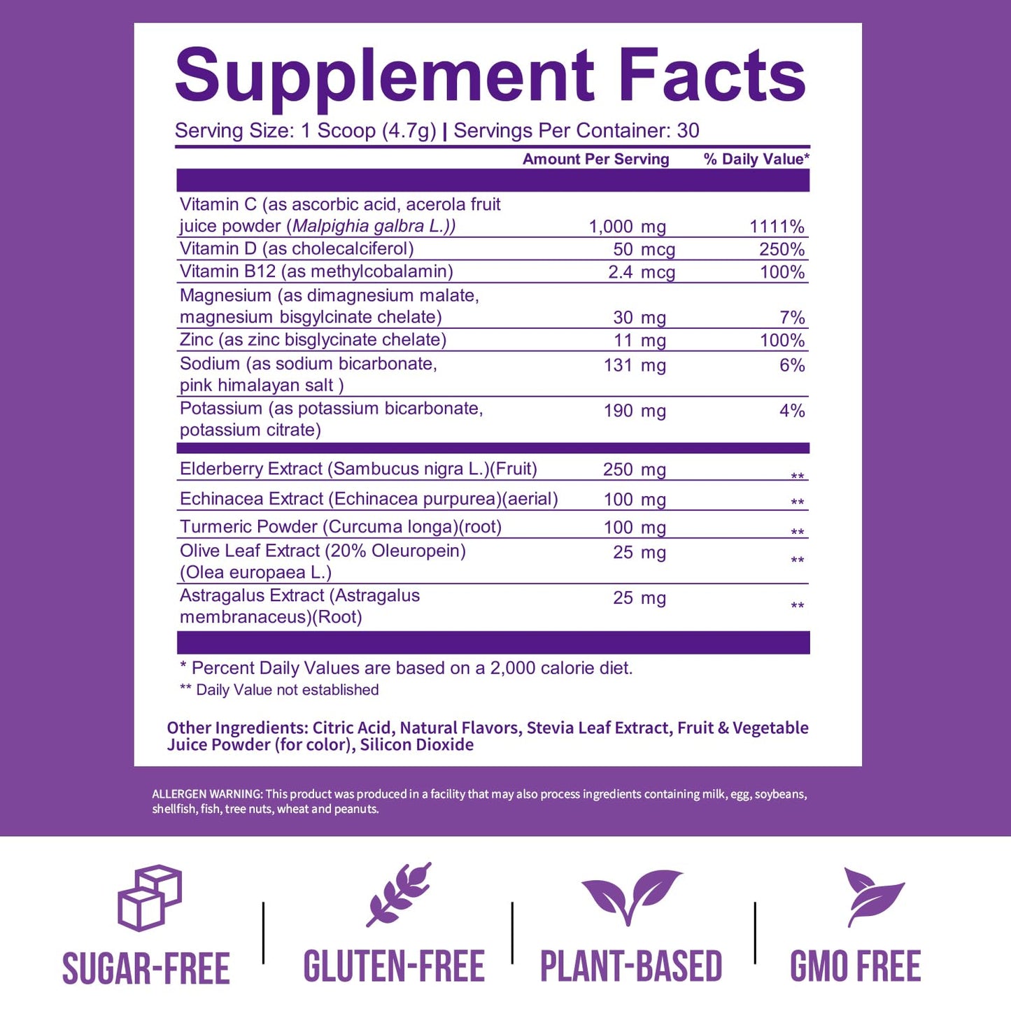 GOBIOTIX Vitamin C Immune Defense Support Powder, 4.97 oz