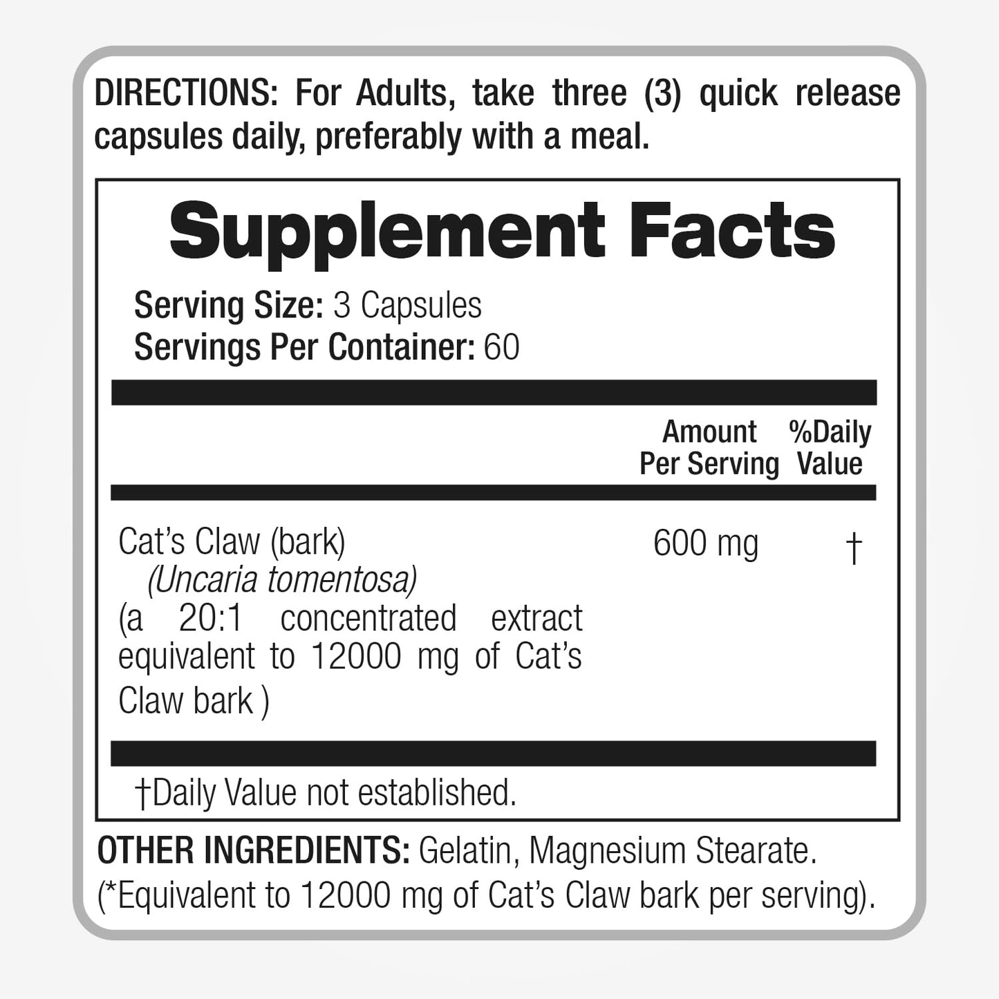 FITO MEDIC'S Cats Claw Capsule 1 Count