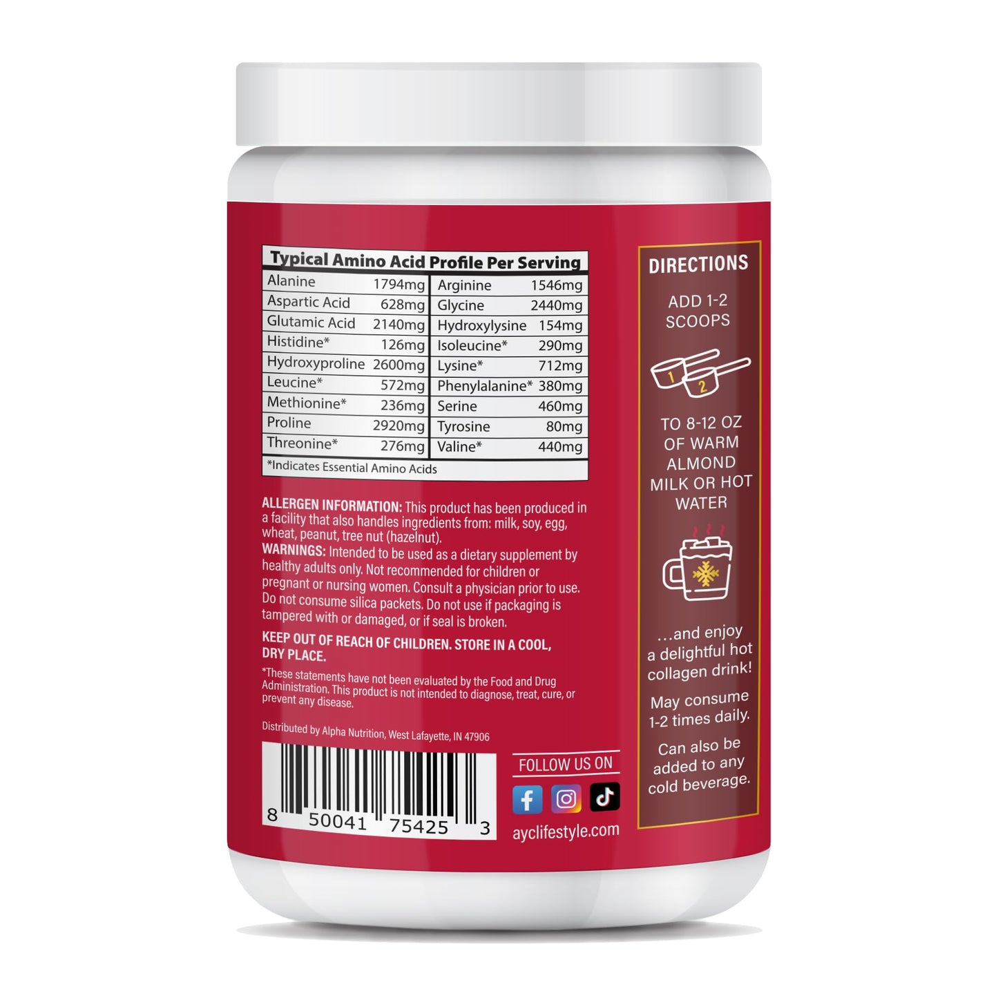 ABOUT YOUR COLLAGEN Chocolate Peptides Powder, Grass Fed Hydrolyzed Type 1&3 Collagen, Promotes Hair, Skin, Nails, Bones, Joint Health 8.92 Ounce
