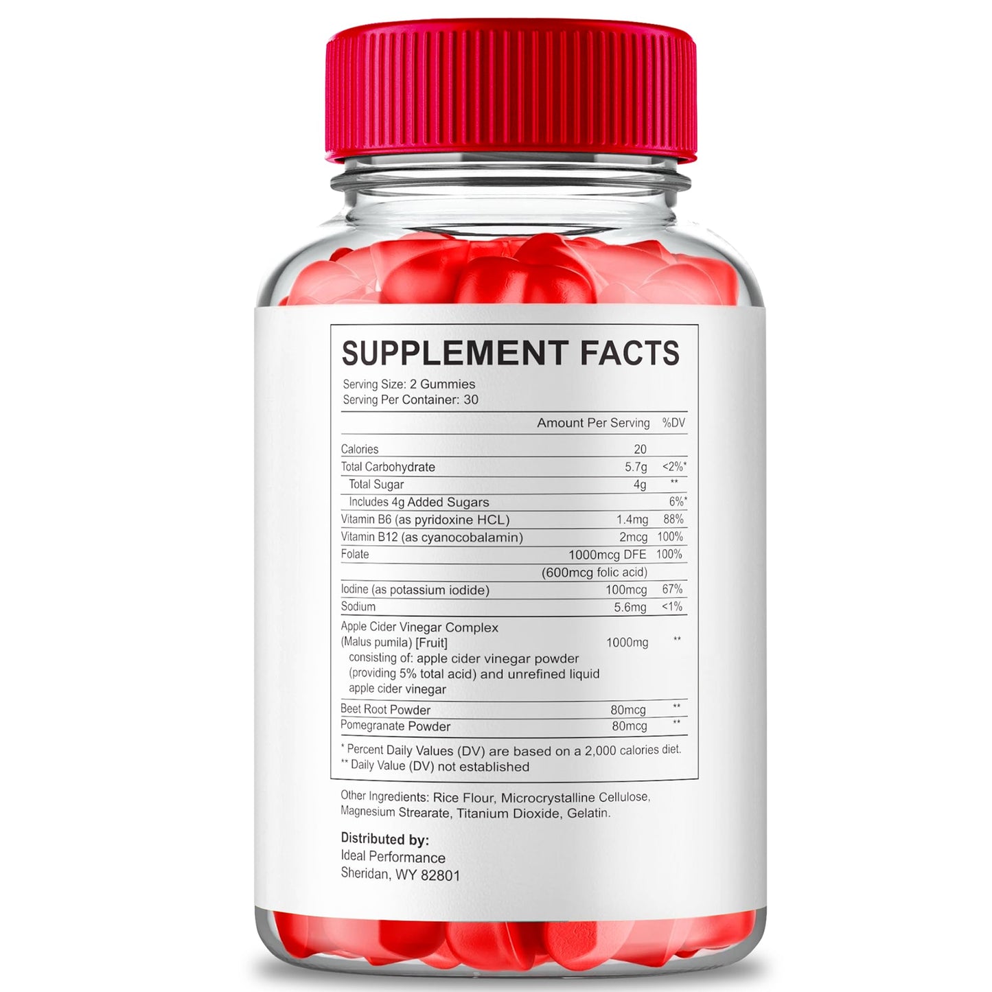 IDEAL PERFORMANCE Blast Keto ACV Gummies, 60 Count