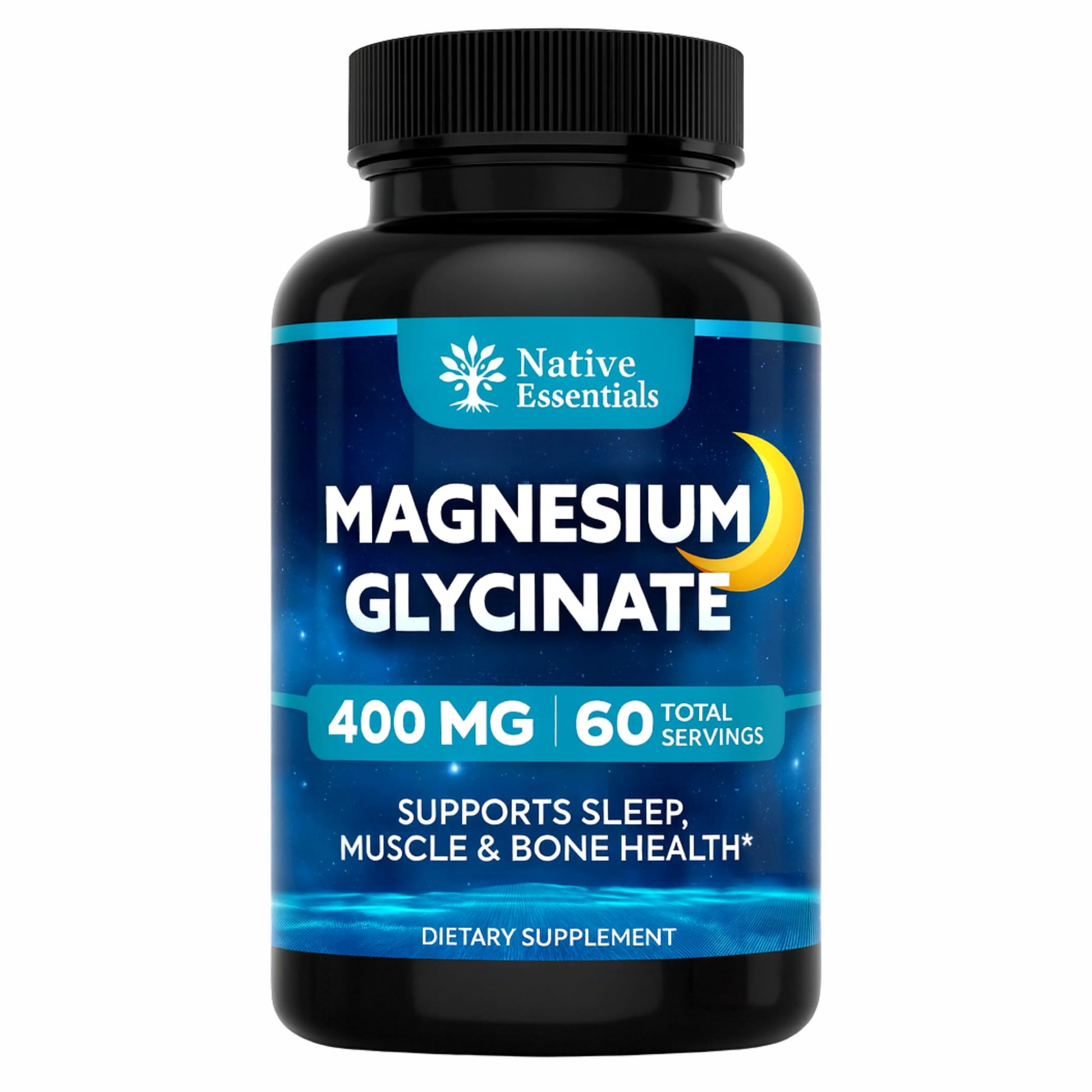 Native Essentials Magnesium Glycinate 400mg Capsule, 120 Count
