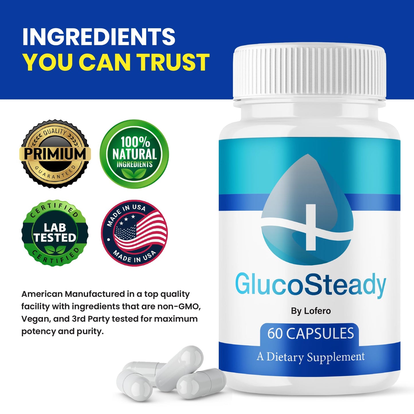 Lofero Gluco Steady Capsules, 180 Capsules