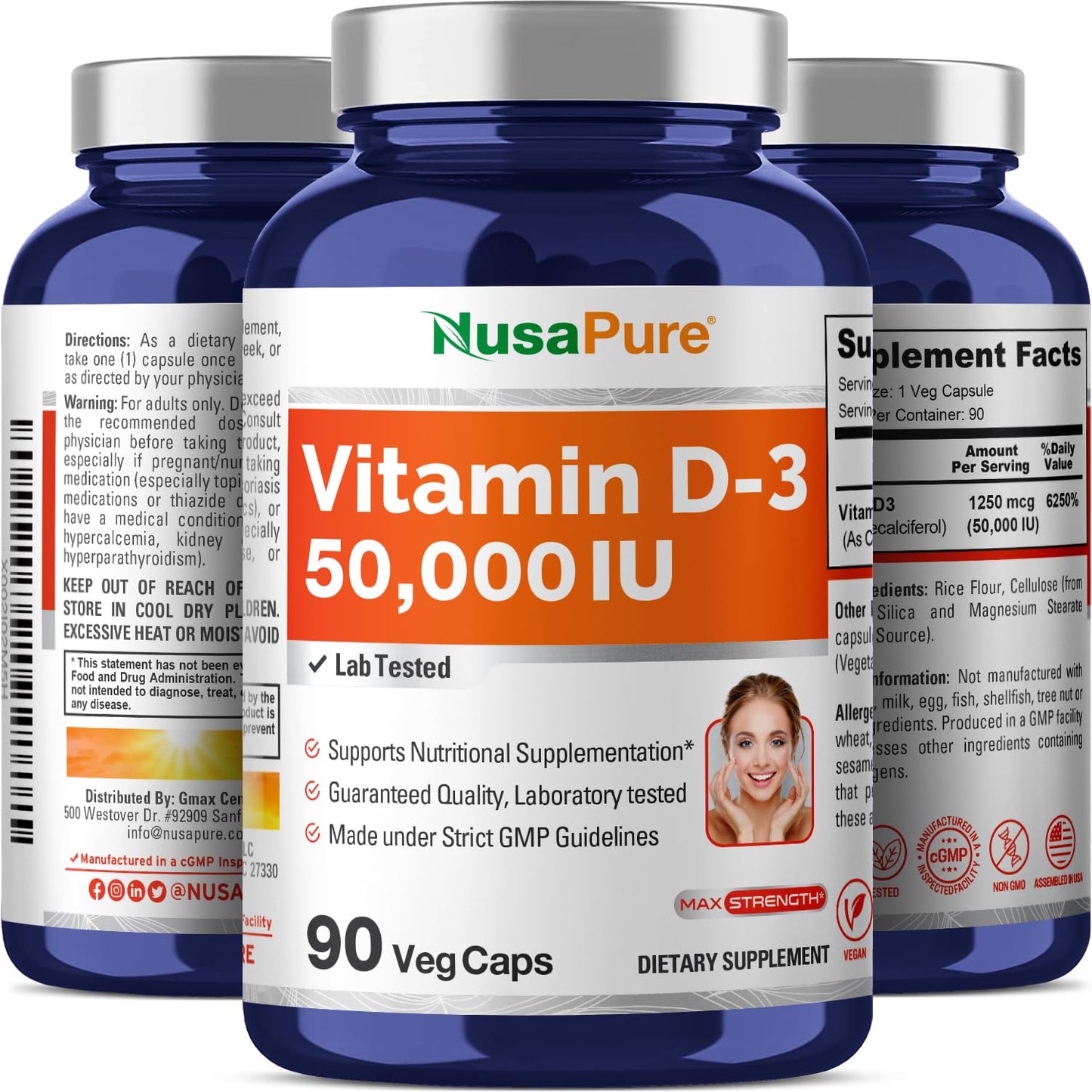 NusaPure Vitamin D3 Capsule 90 Capsules
