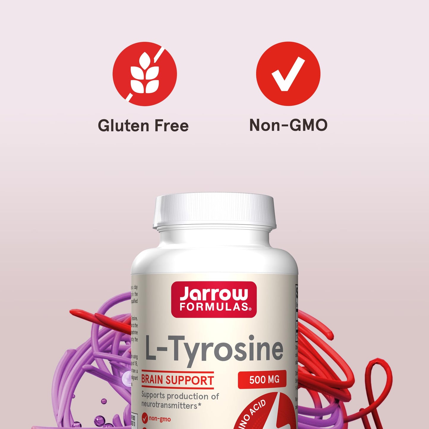 Jarrow Formulas L-Tyrosine 500 mg Capsule, 100 Capsules
