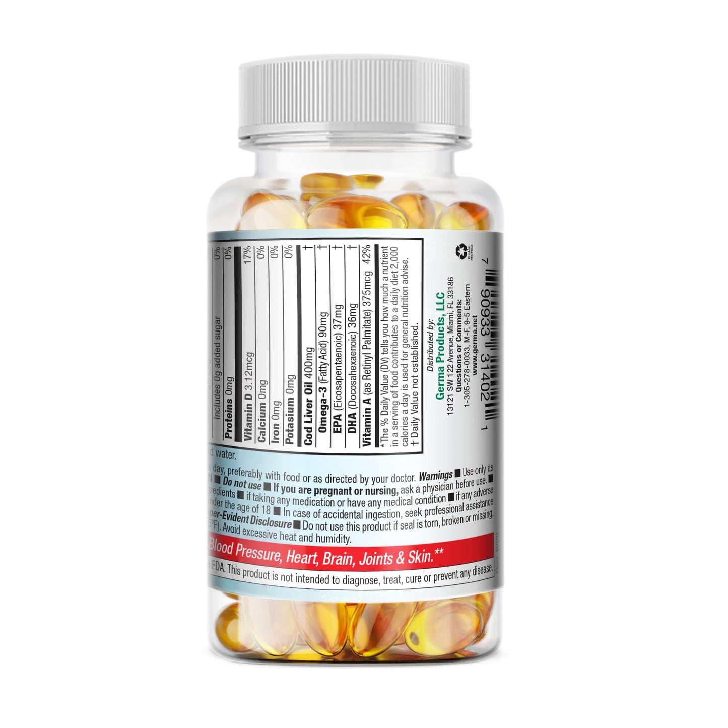 Germa Cod Liver Oil Softgels 200 Softgels