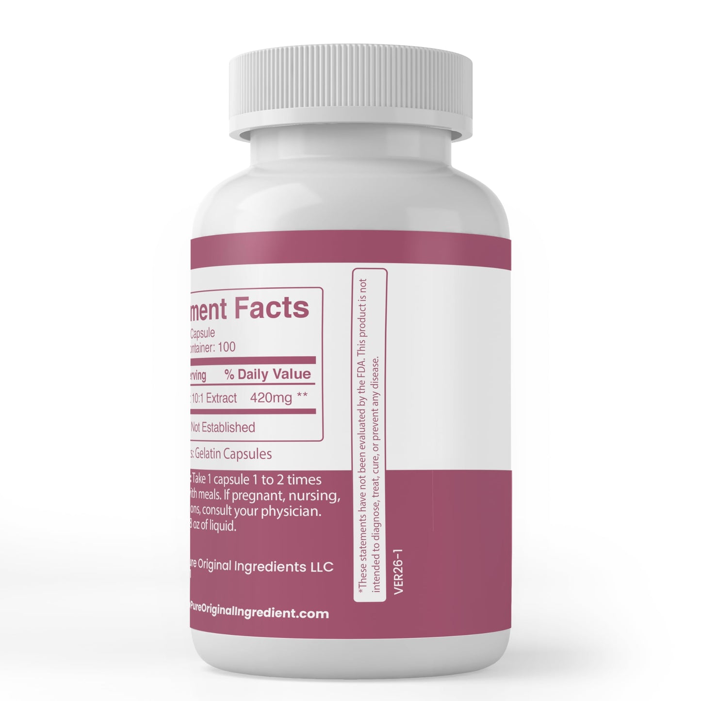 PURE ORIGINAL INGREDIENTS Astragalus Extract Capsule 100 Count