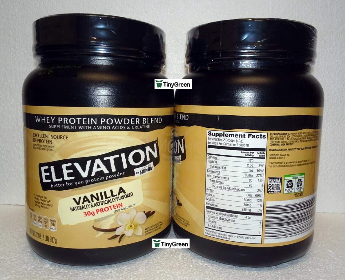 Millville Elevation Whey Protein Powder Blend Vanilla, 64 oz