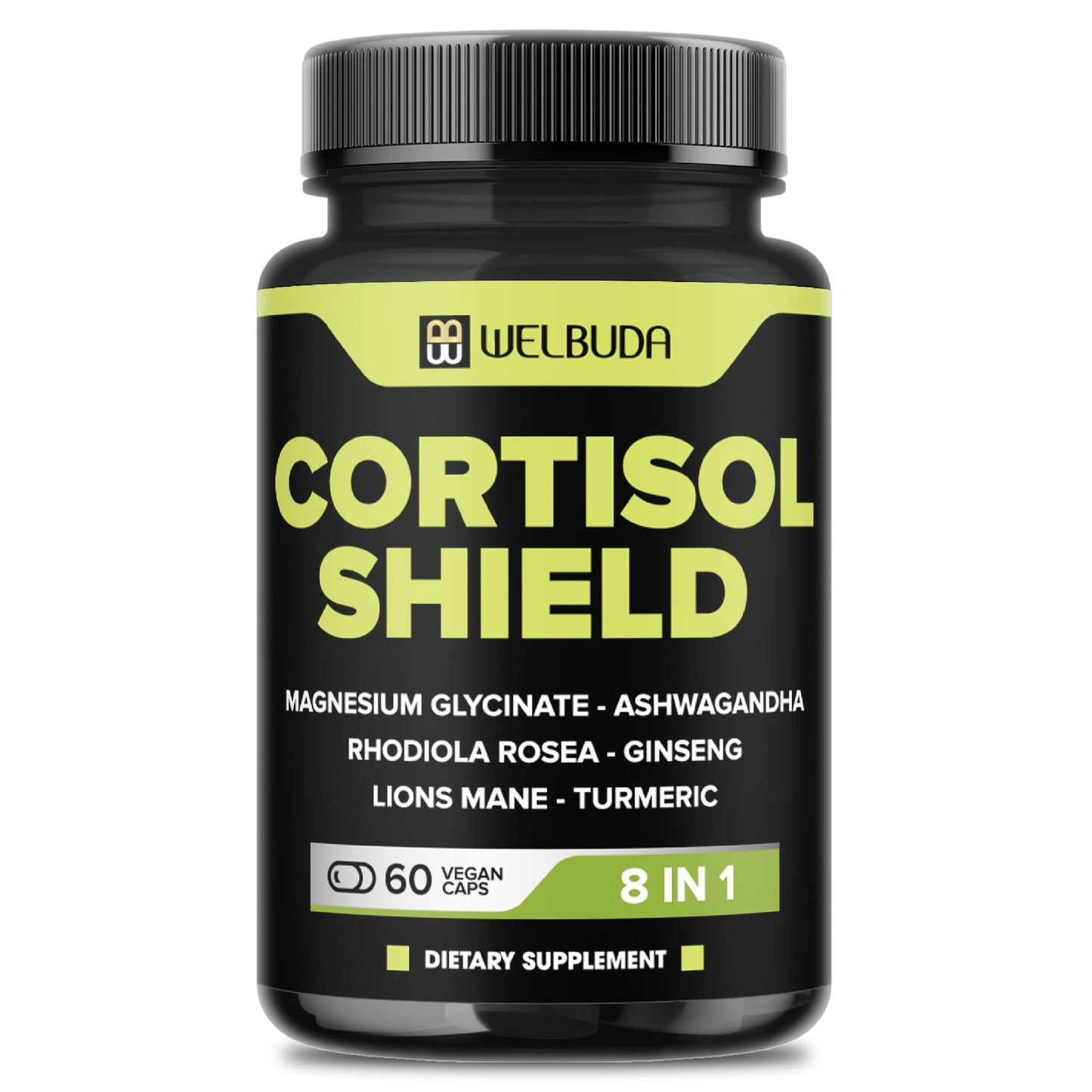 WELBUDA 8in1 Cortisol Shield Capsule, 60 Count