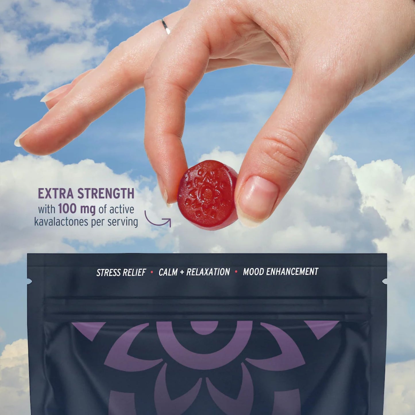 SUNMED Kava Gummies for Stress Relief & Deep Calm 60 Count