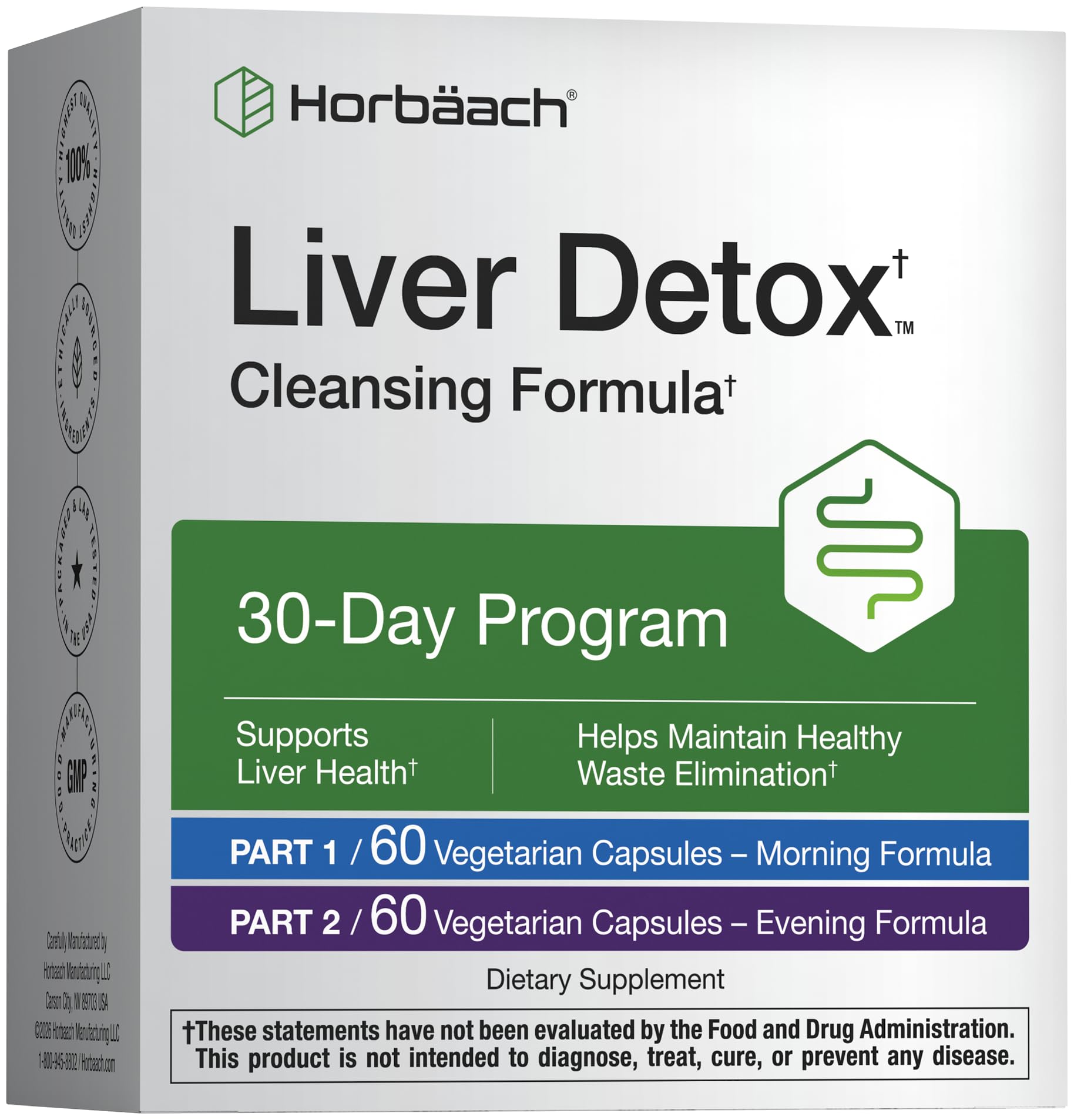 Horbäach Liver Detox Capsules 120 Count