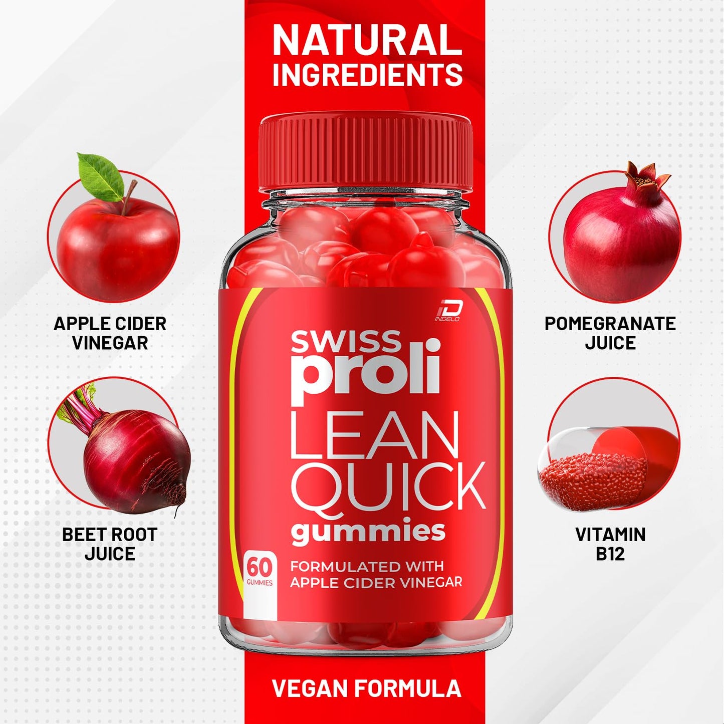 Indelo Swiss Proli Lean Quick Gummies, 180-count