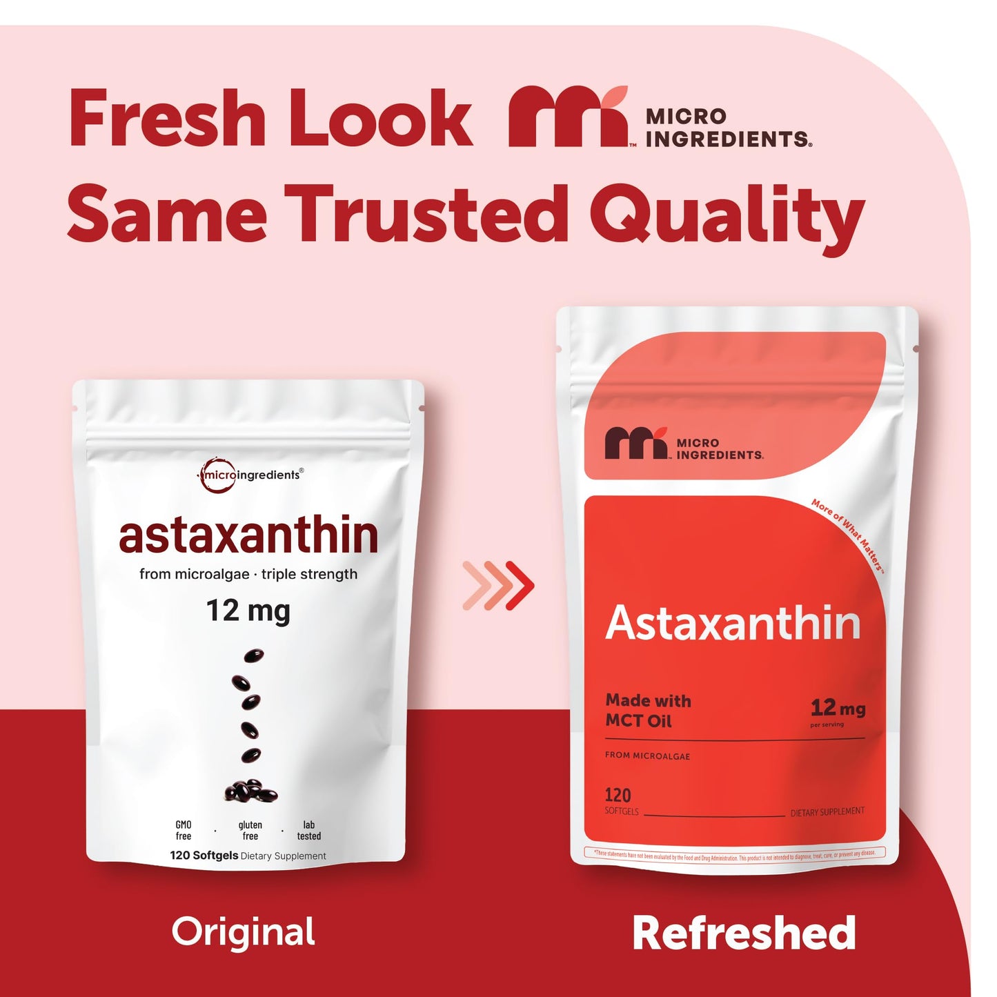 Micro Ingredients Astaxanthin 12mg with MCT Oil Softgels 120