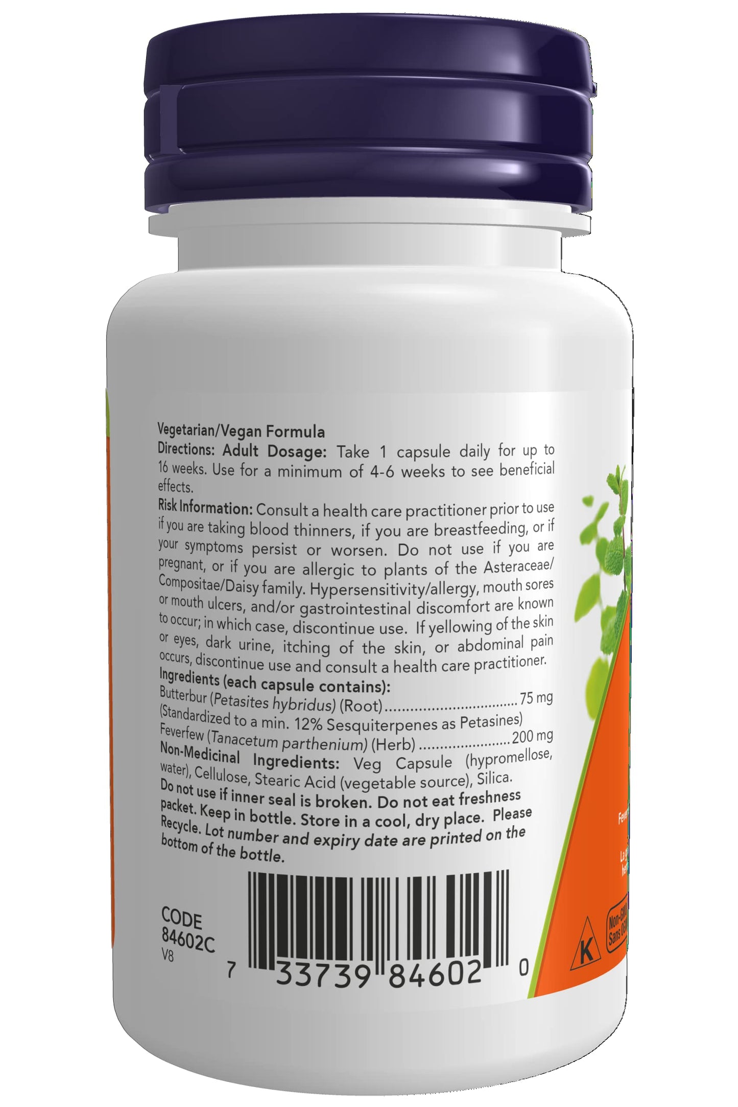 NOW Foods Butterbur Extract 75mg Capsule 60 Count