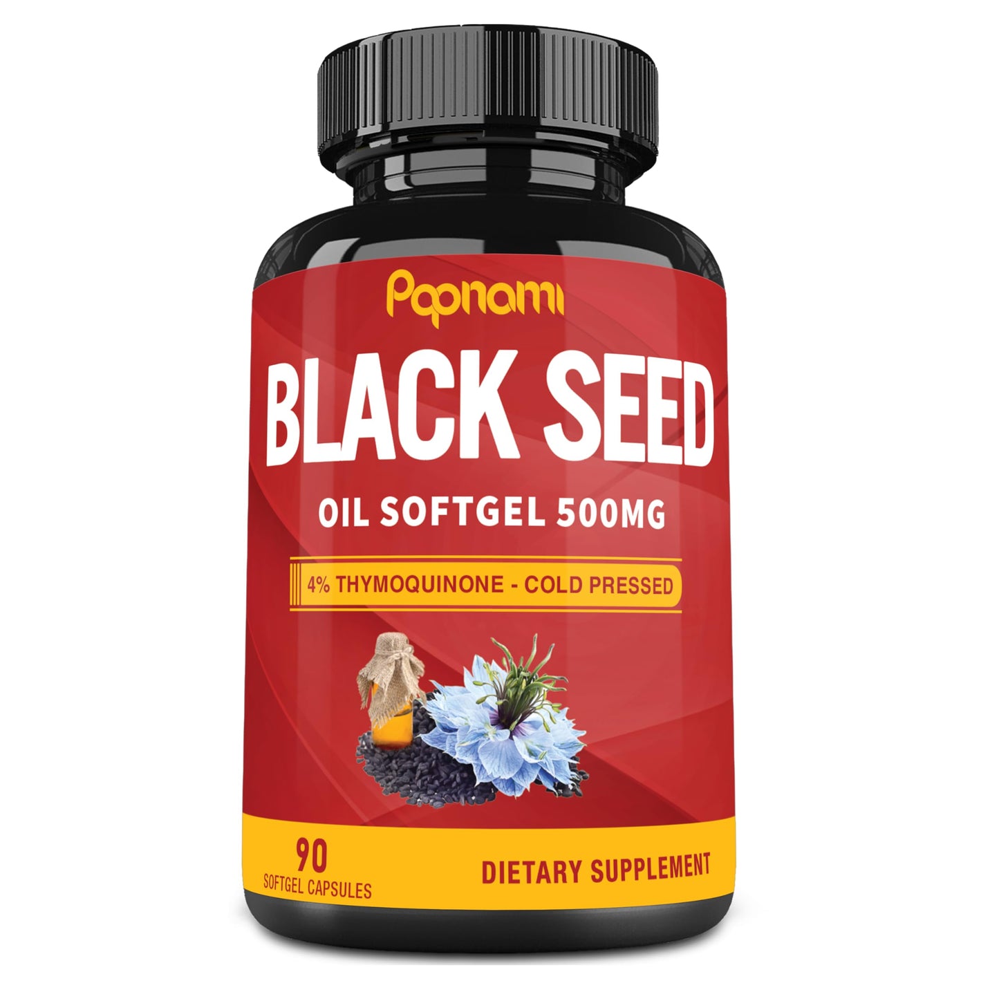 Papnami Premium Black Seed Oil Softgel Capsules, 90 Count