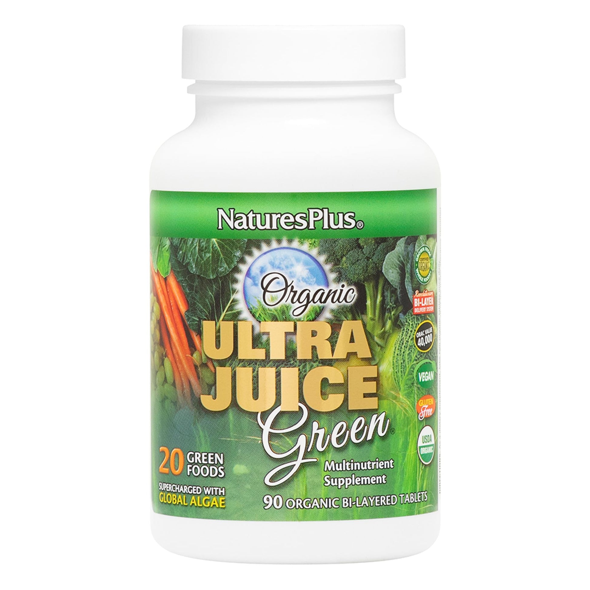 NaturesPlus Ultra Juice Green Bi-Layered Tablet 90 Count