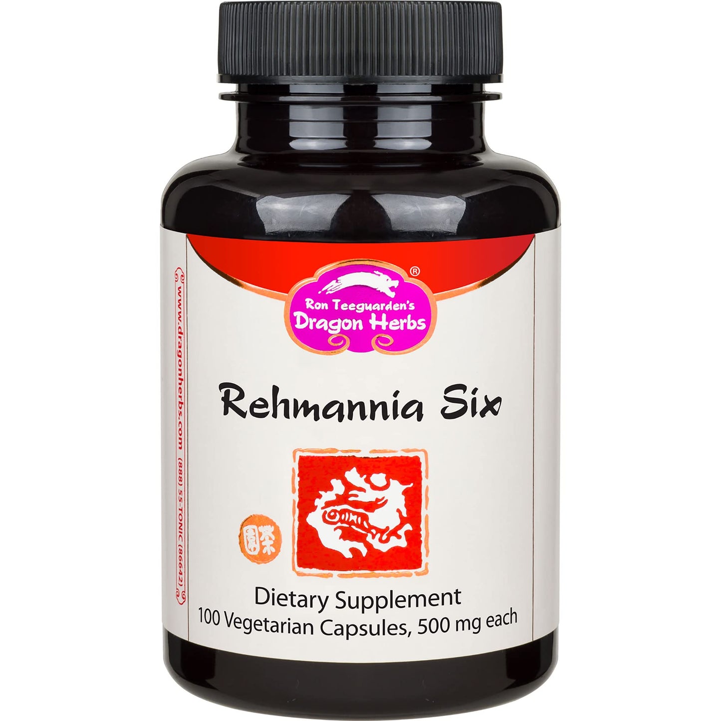 Dragon Herbs Rehmannia Six Combination 500 mg Capsules, 100 Count
