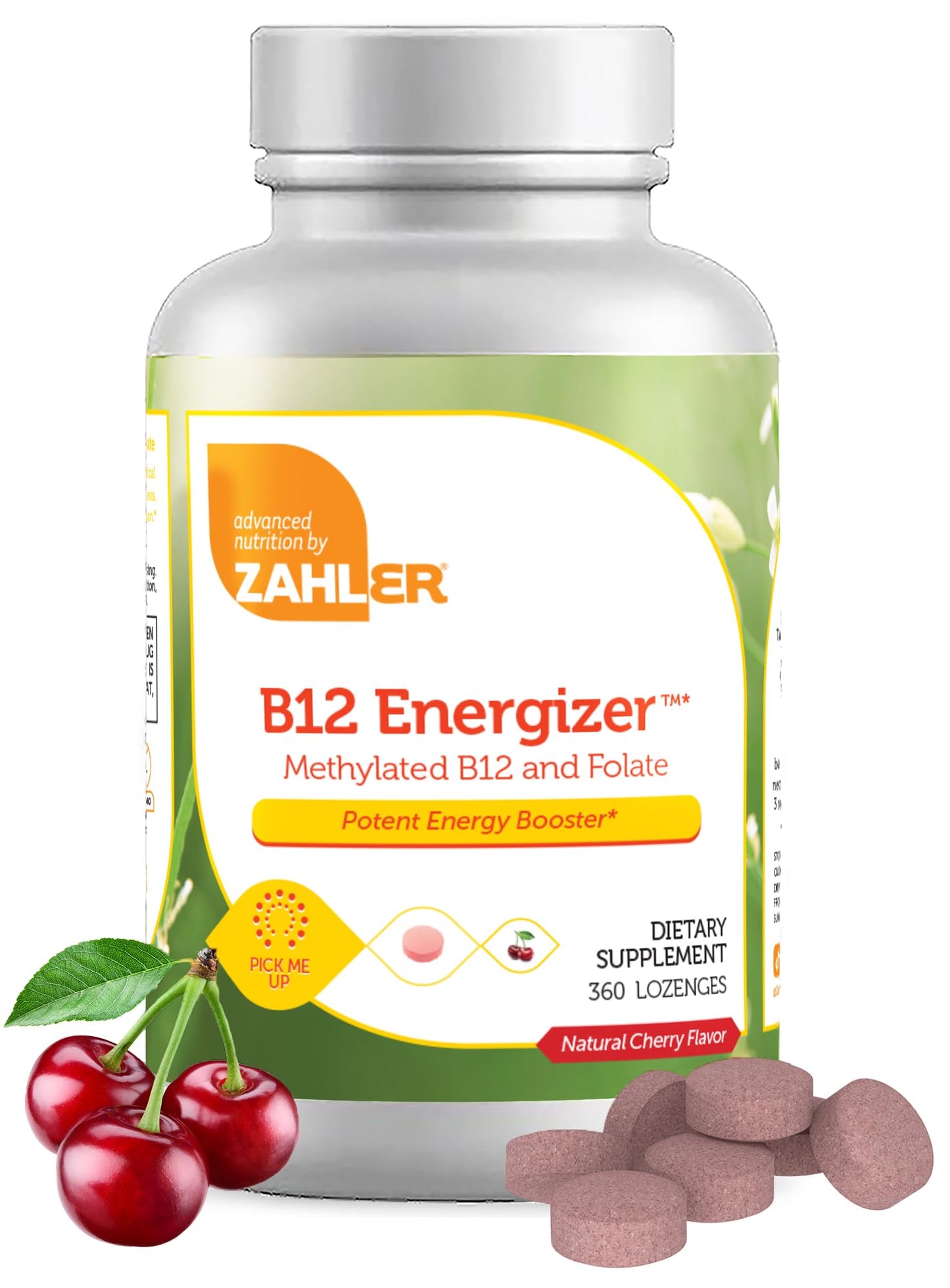 Zahler Energizer Folate and B12 Supplement Tablet, 360 Count