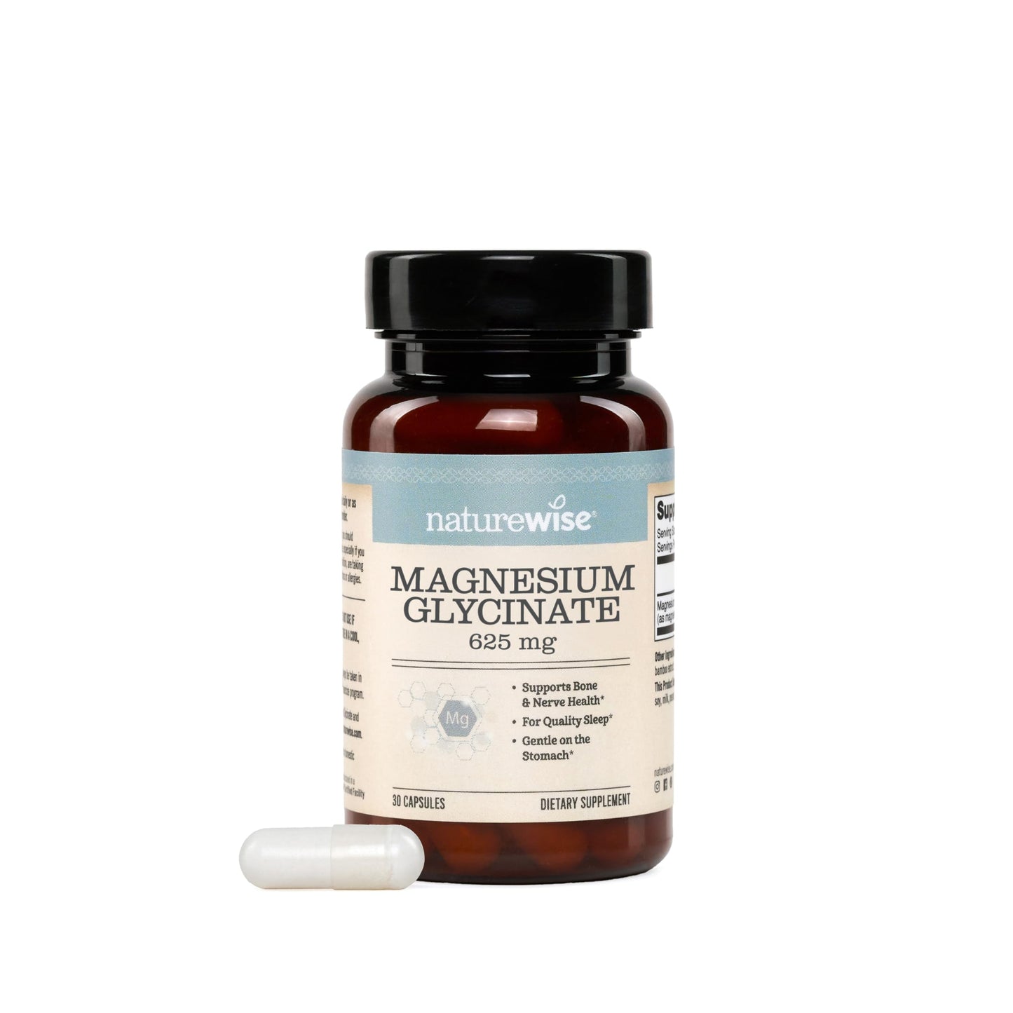 NatureWise Magnesium Glycinate 625 mg Capsule, 30 Capsules
