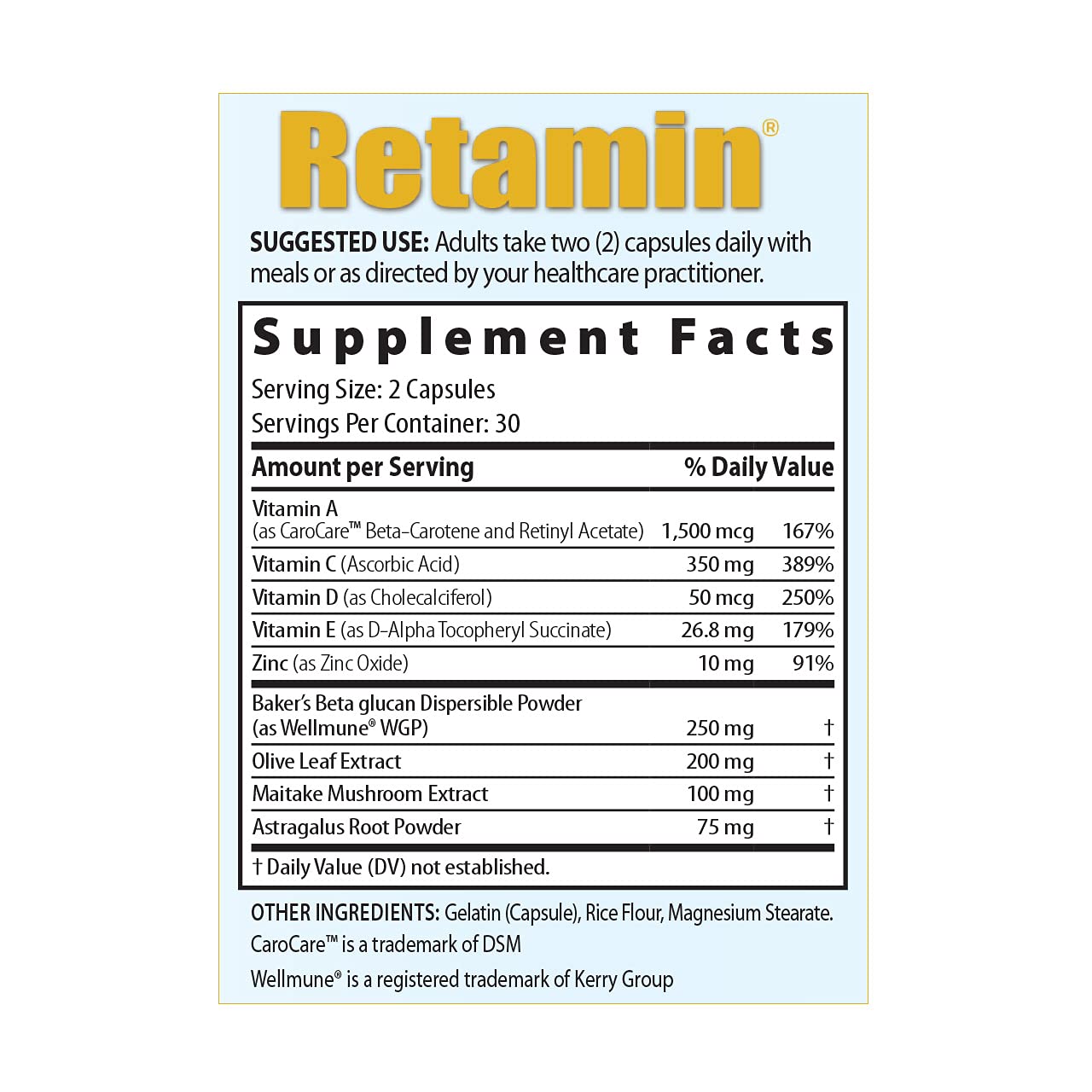 Retamin Immune Support Supplement Capsule 1