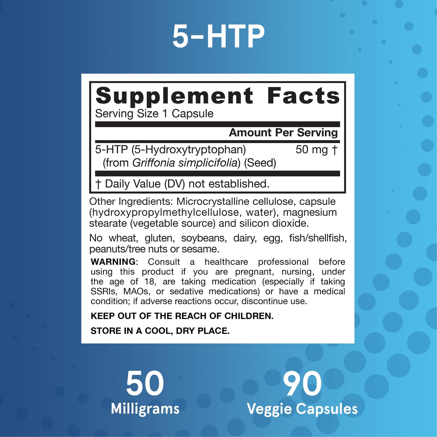 Jarrow Formulas 5-HTP 100 mg Serotonin Precursor Capsule, 90 Count