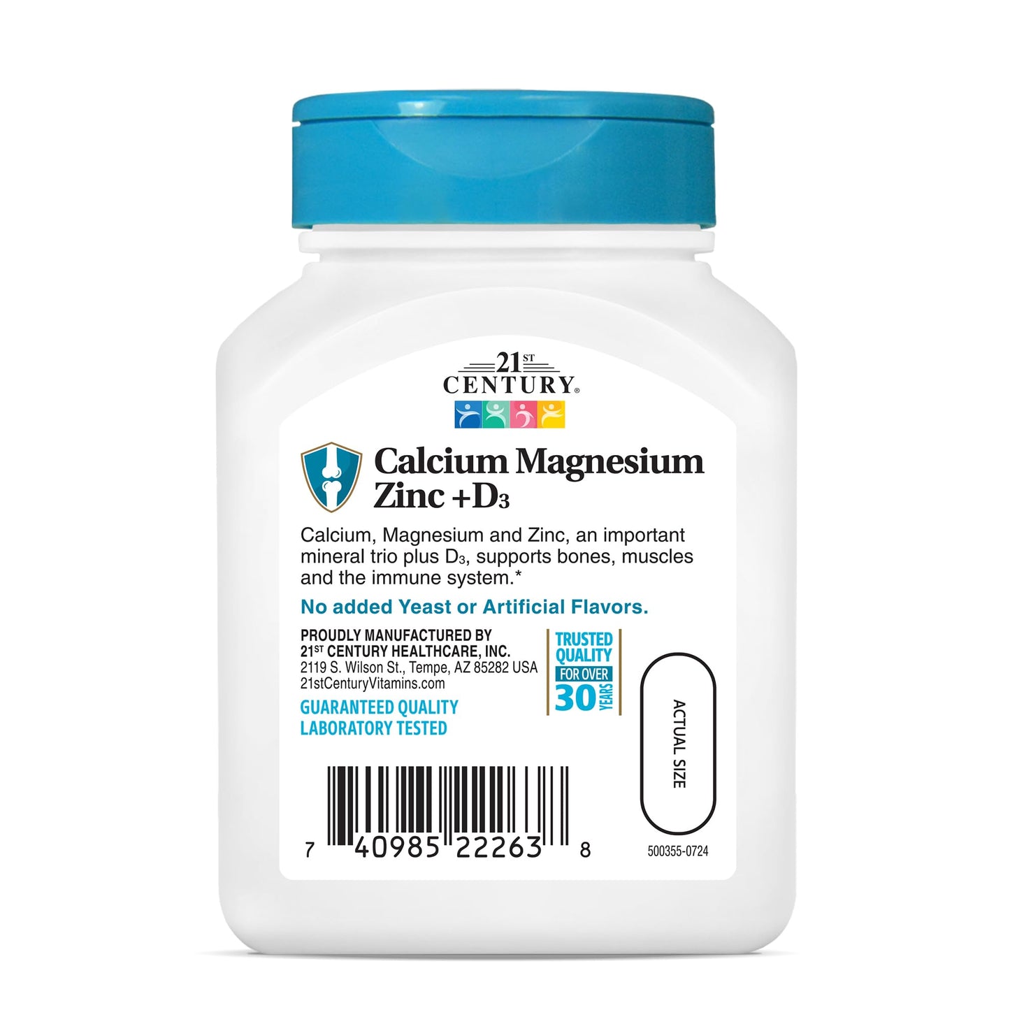 21st Century Cal Mag Zinc +D Tablets, 90 Tablets