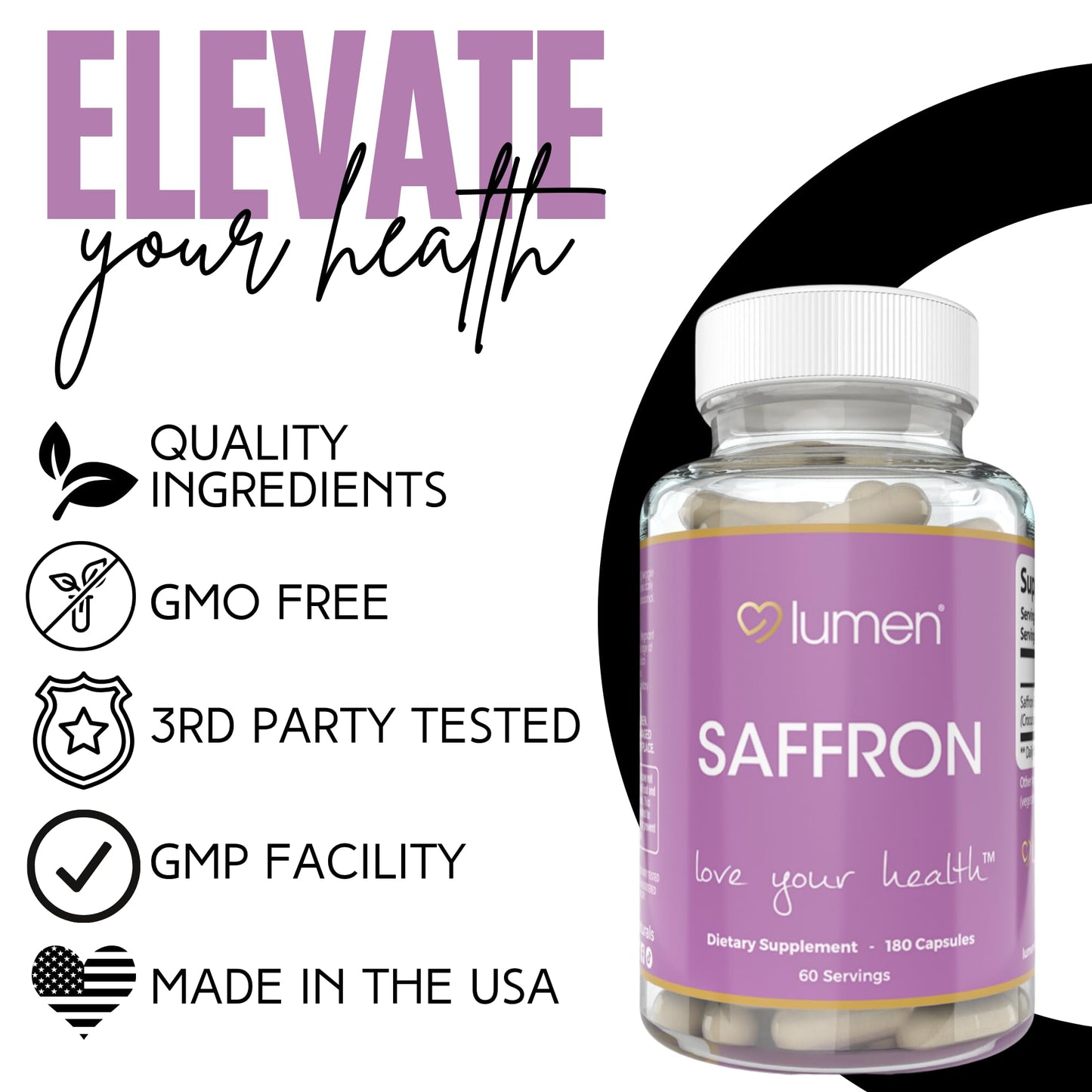 Lumen Naturals Saffron for Women 180 Capsules
