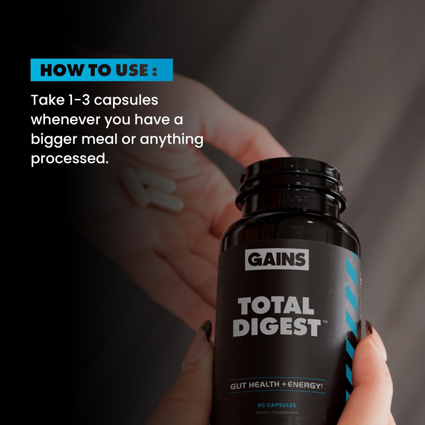 Gains in Bulk Total Digest 90 Capsules