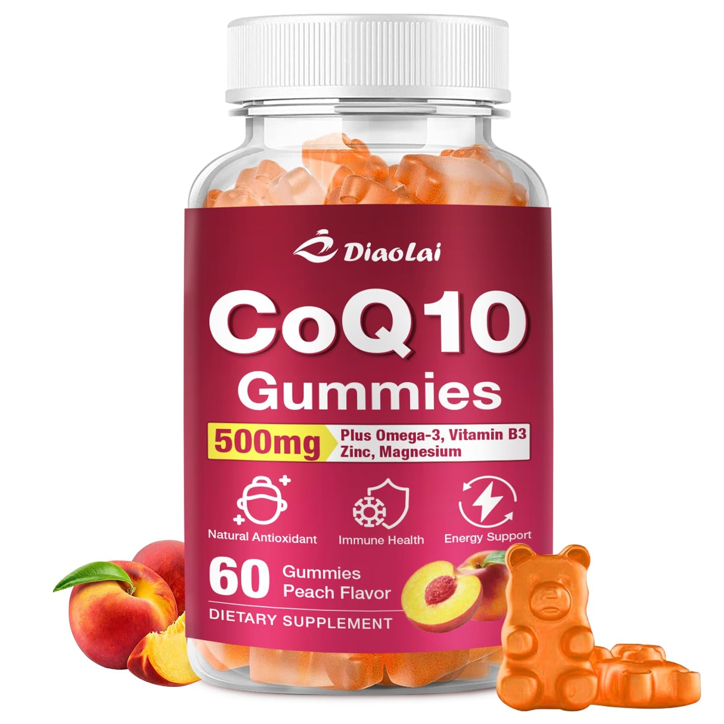 DIAOLAI CoQ10 Gummies 60 Count