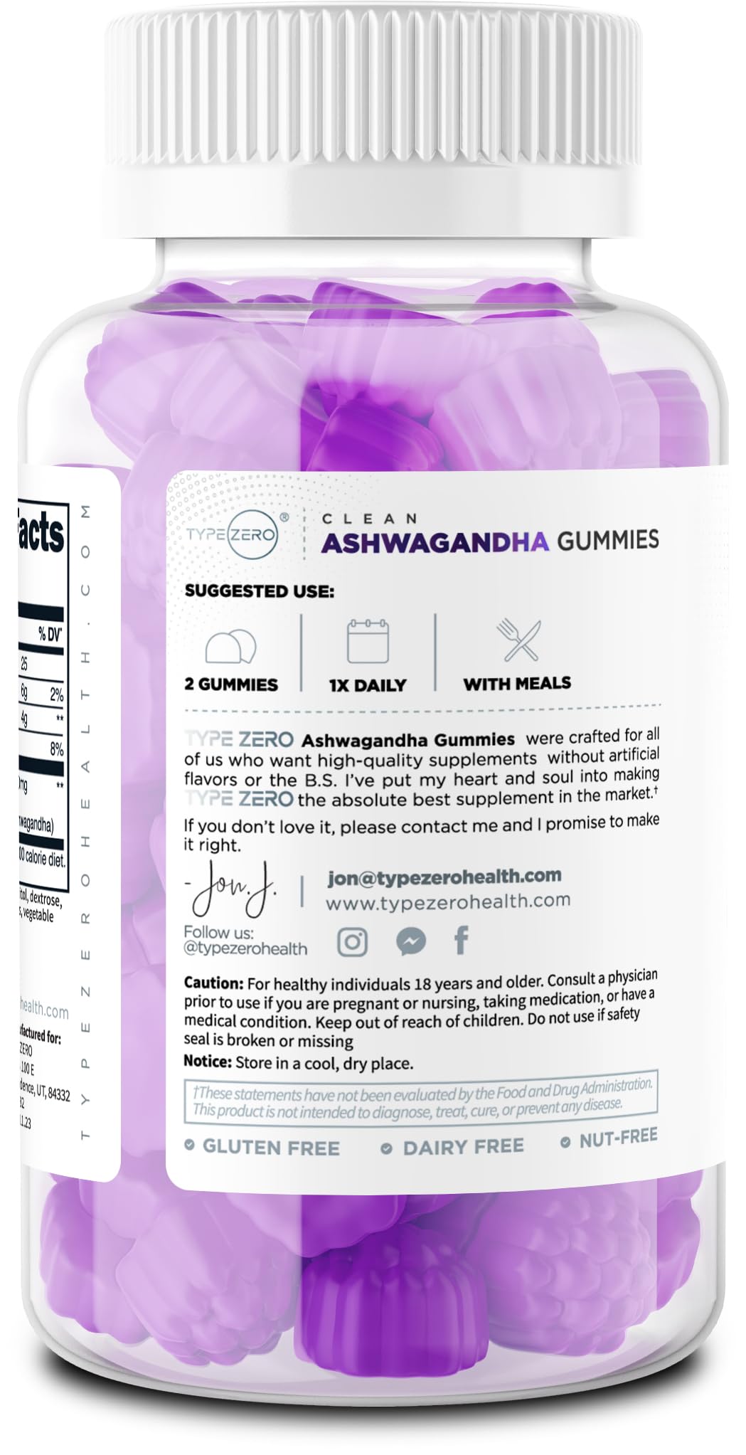 Type Zero Ashwagandha Gummies 60 Count