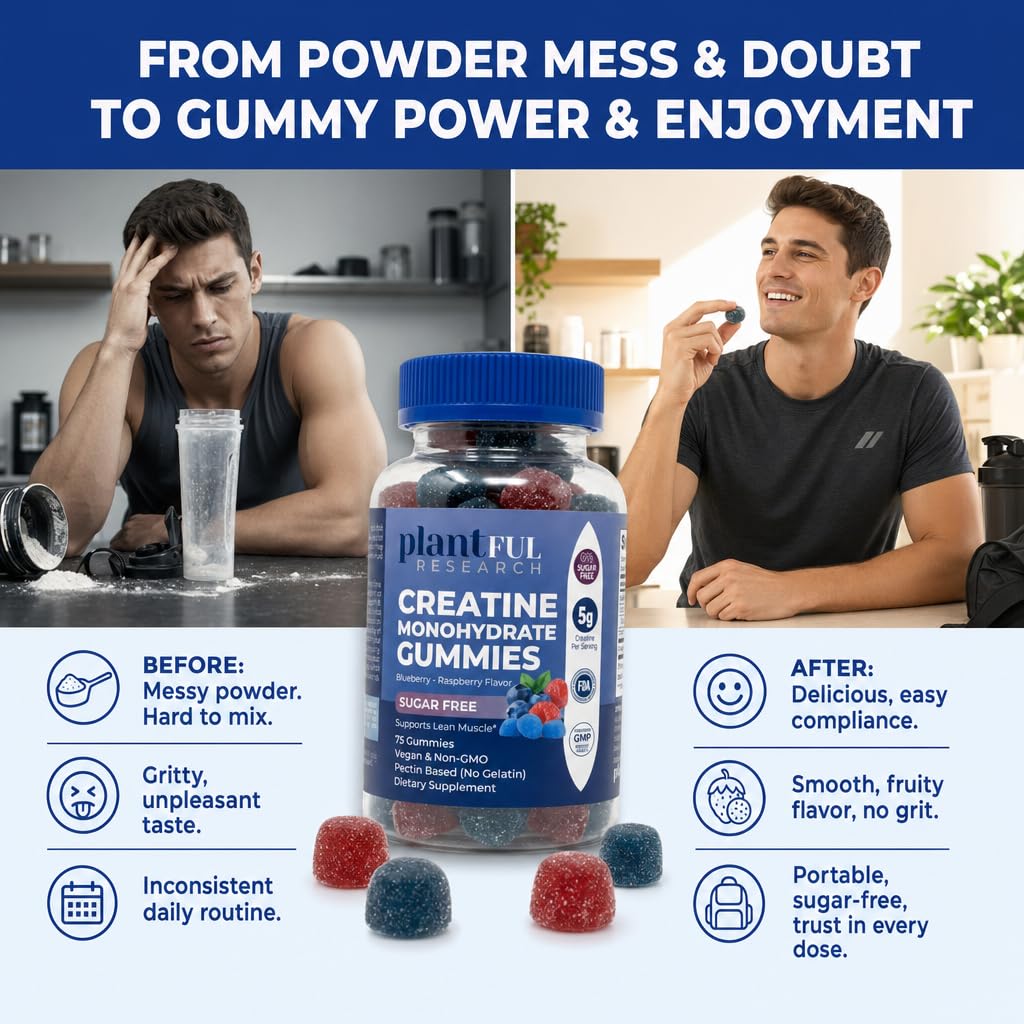 PLANTFUL RESEARCH Creatine Monohydrate Gummies 75