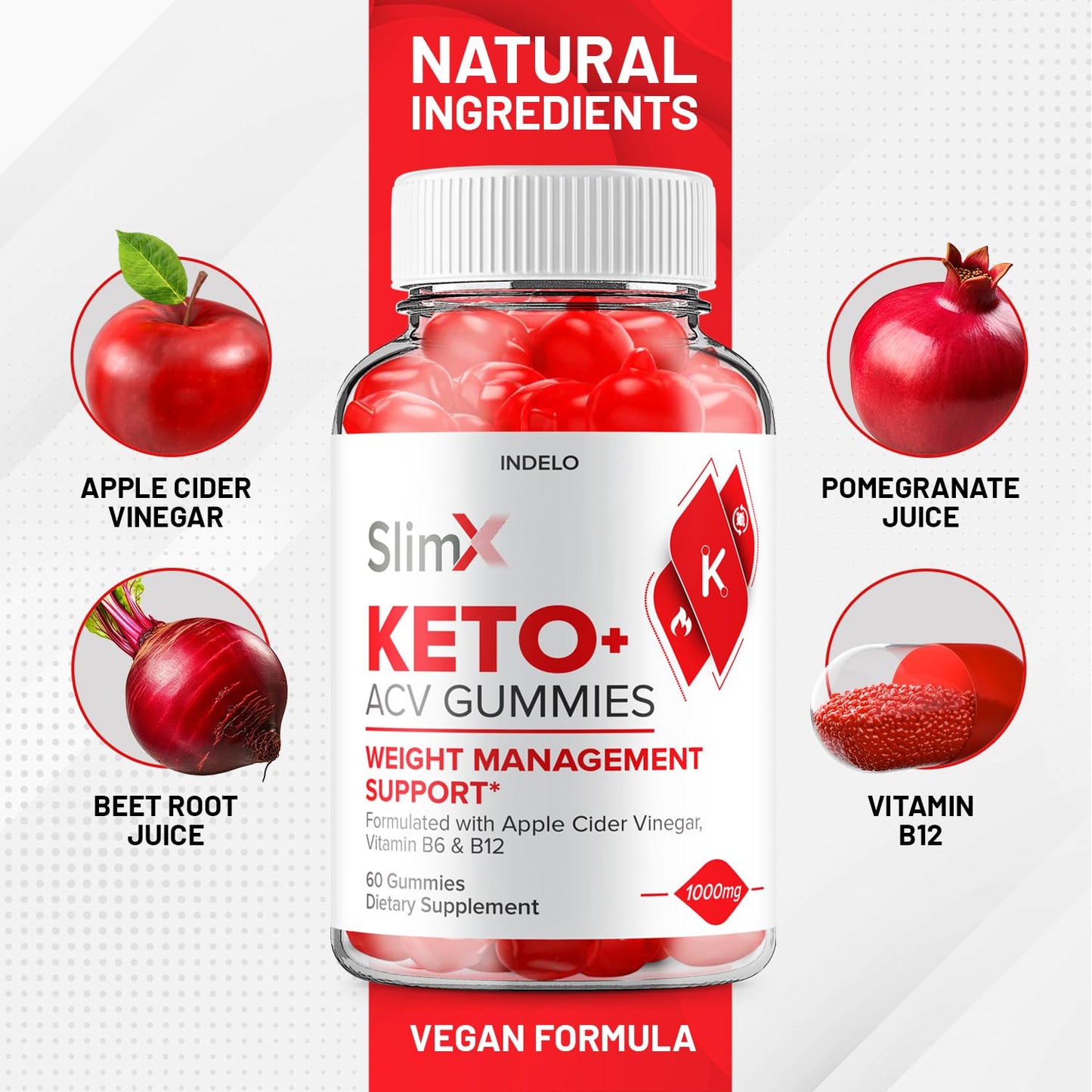 Indelo SlimX Keto ACV Gummies 300 Gummies