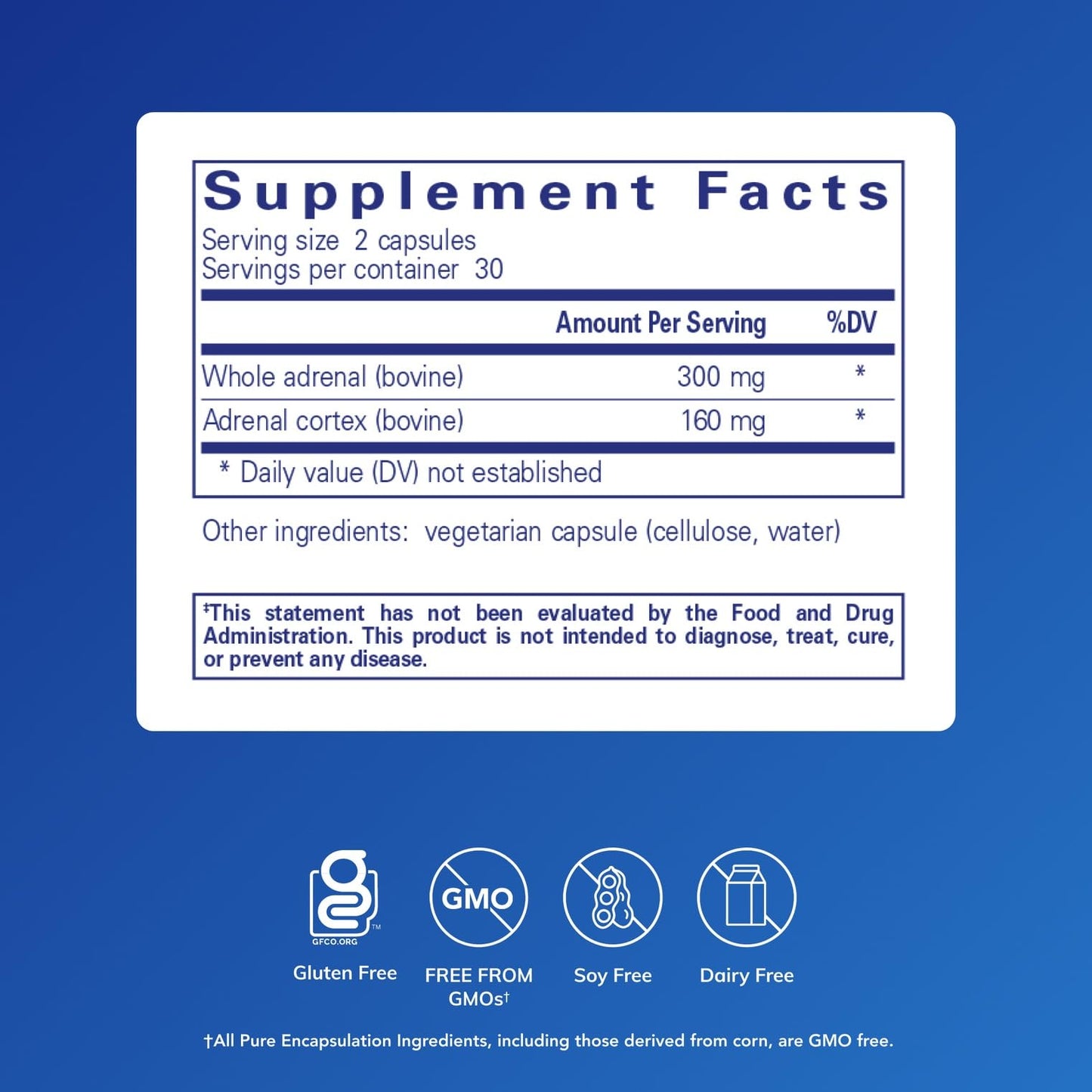 Pure Encapsulations Adrenal Cortex Supplement Capsule, 60 Capsules