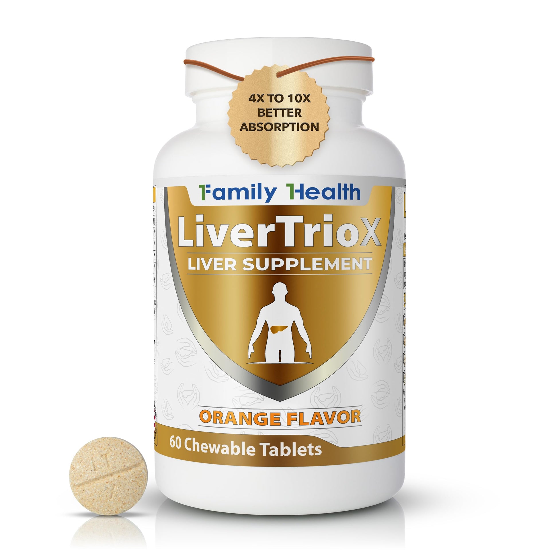 LiverTrio+ Comprehensive Antioxidant Liver Supplement Chewable Tablet, 60 Tablets