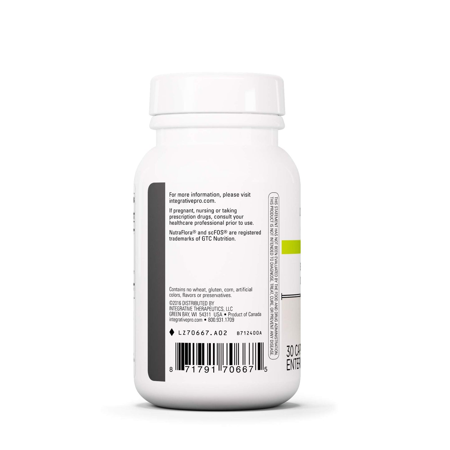 Integrative Therapeutics Enterogenic Intensive 100 Probiotic Supplement for Digestive Wellness GI Tract & Gut Health Support Gluten-Free 30 Capsules