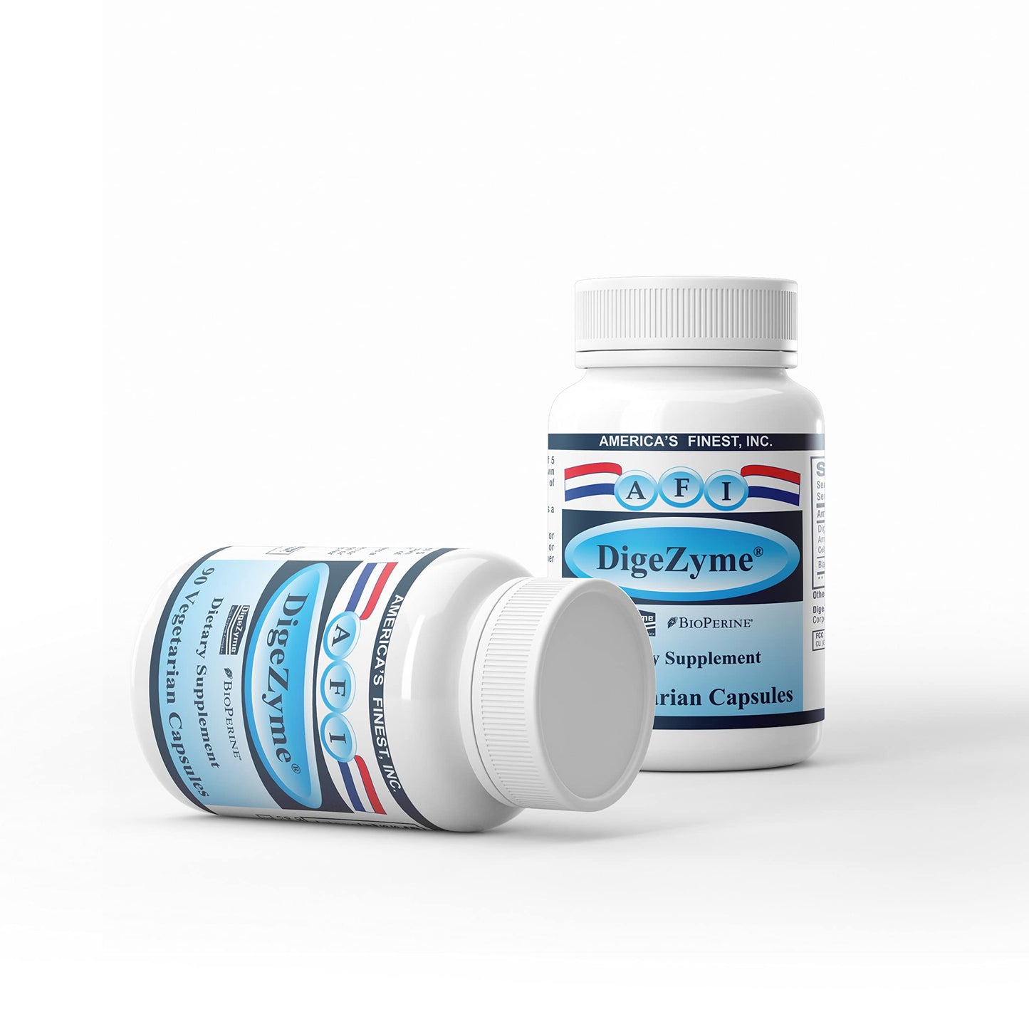 AFI America's Finest Inc DigeZyme Digestive Enzymes with BioPerine, 90 Veg Capsules