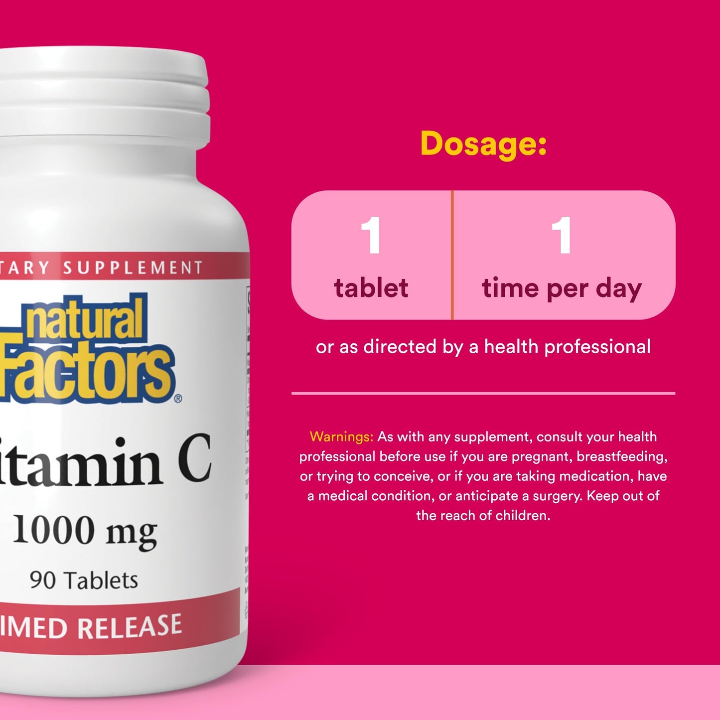 Natural Factors Vitamin C 1000mg Time Release Tablet 90