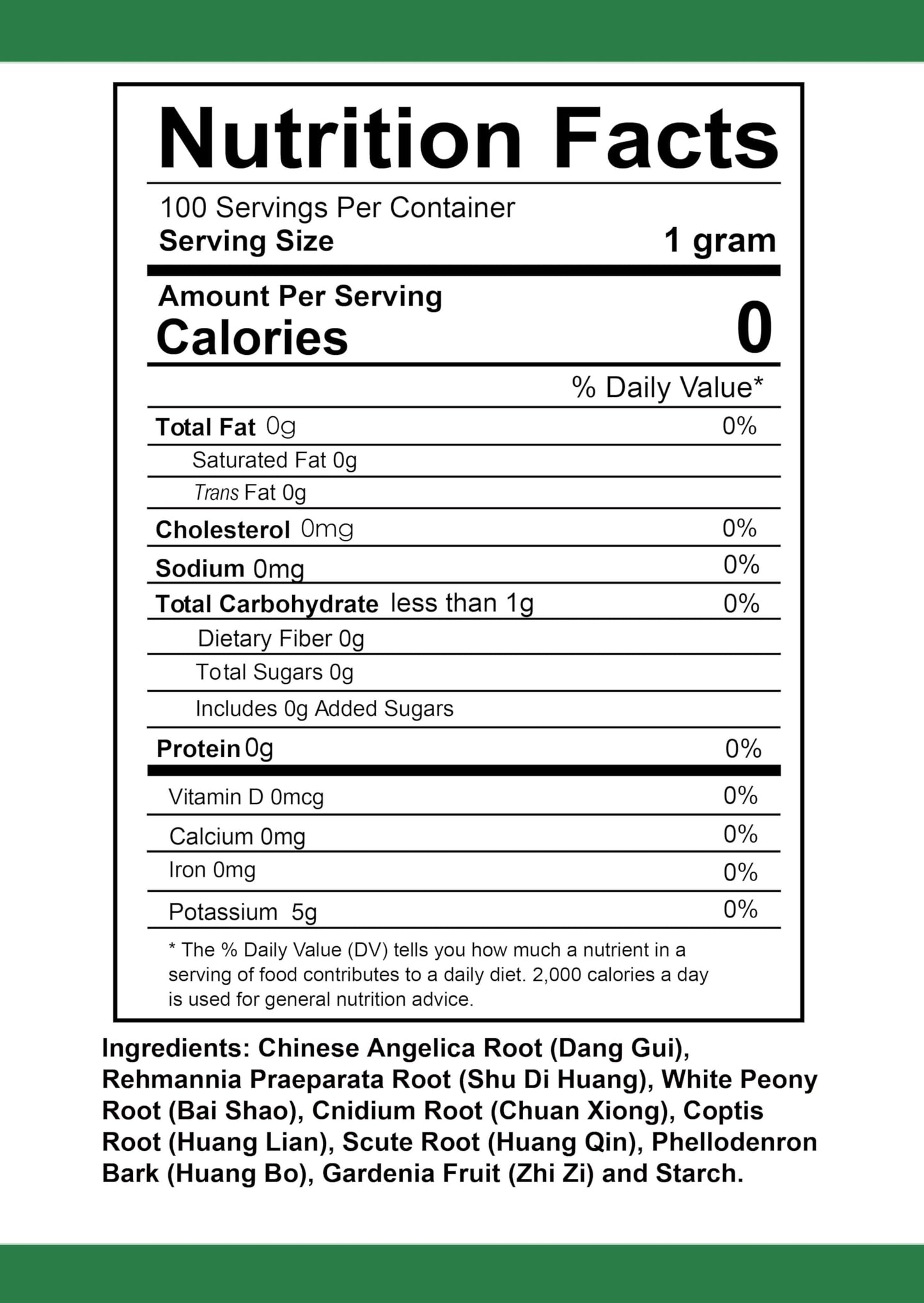 Health Herbal Wen Qing Yin/Dang Gui & Gardenia Decoction Granule Powder 3.53 oz