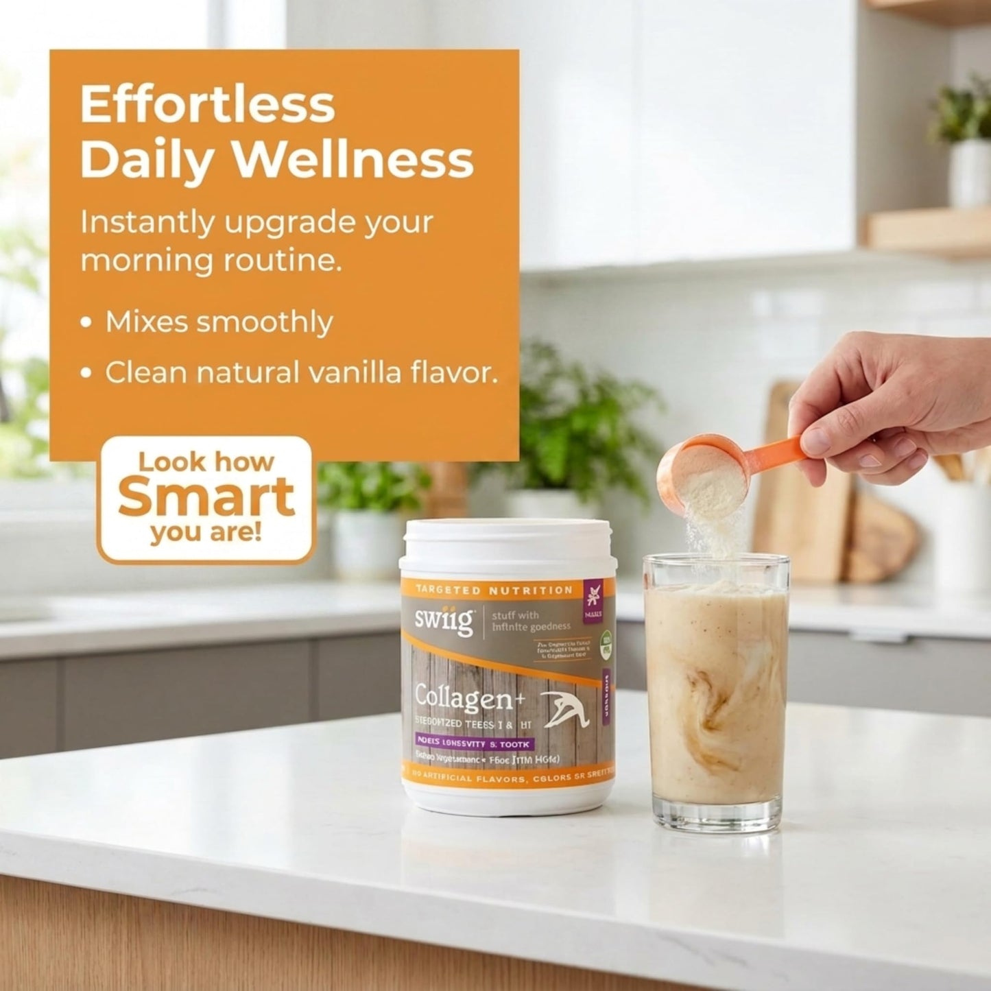swiig Vanilla Collagen+ Protein Powder 16
