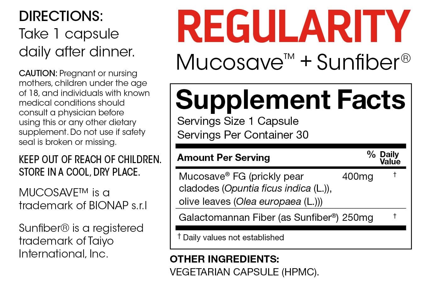 Silver Fern Regularity Digestive Supplement Capsules, 30 Capsules