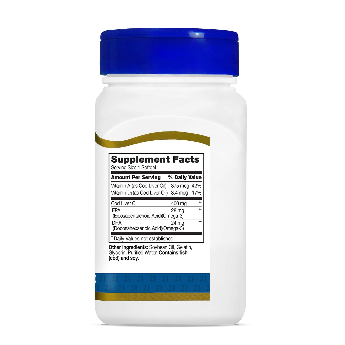 21st Century Cod Liver Oil Softgels, 330 Softgels