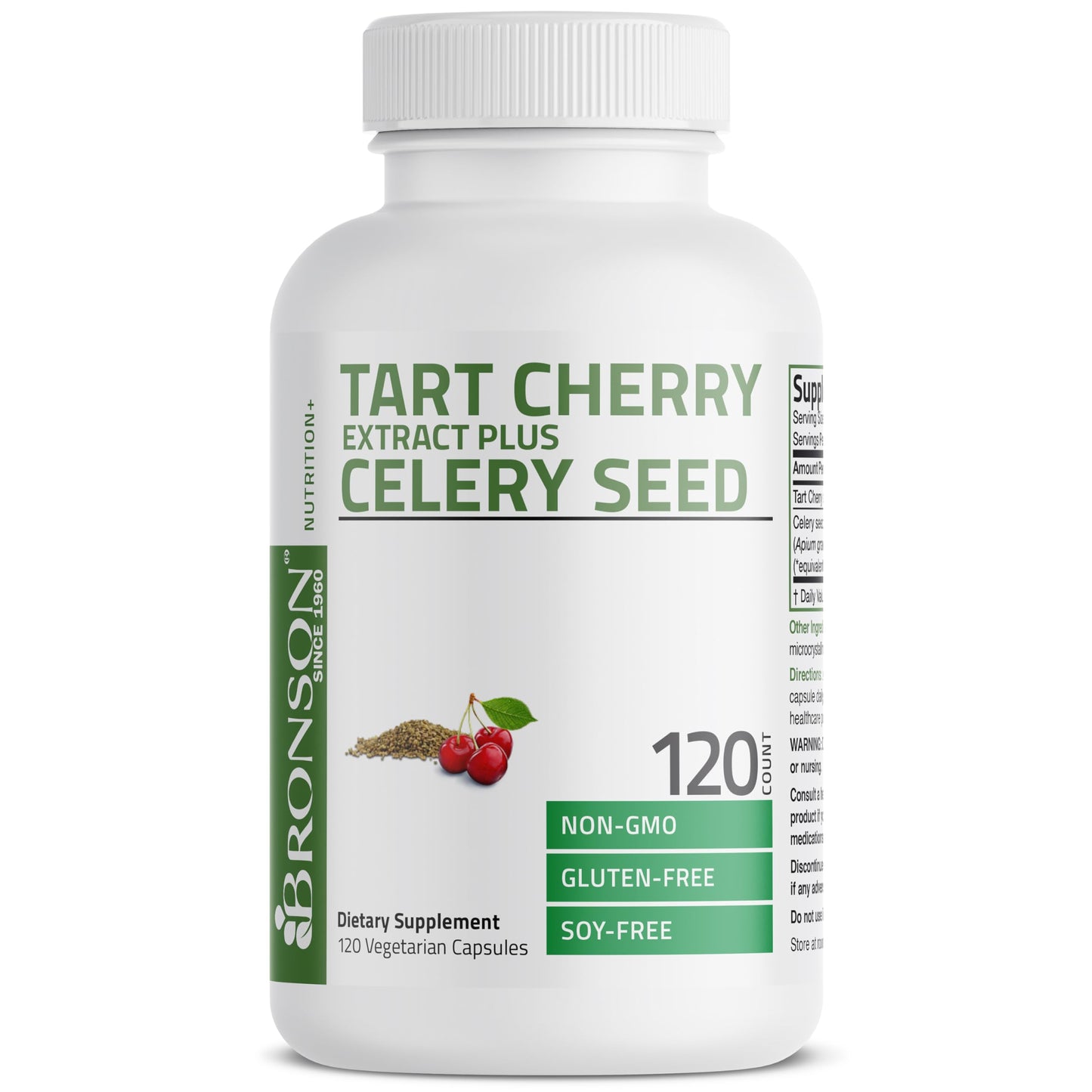 Bronson Tart Cherry Extract + Celery Seed Vegetarian Capsules 120 Count