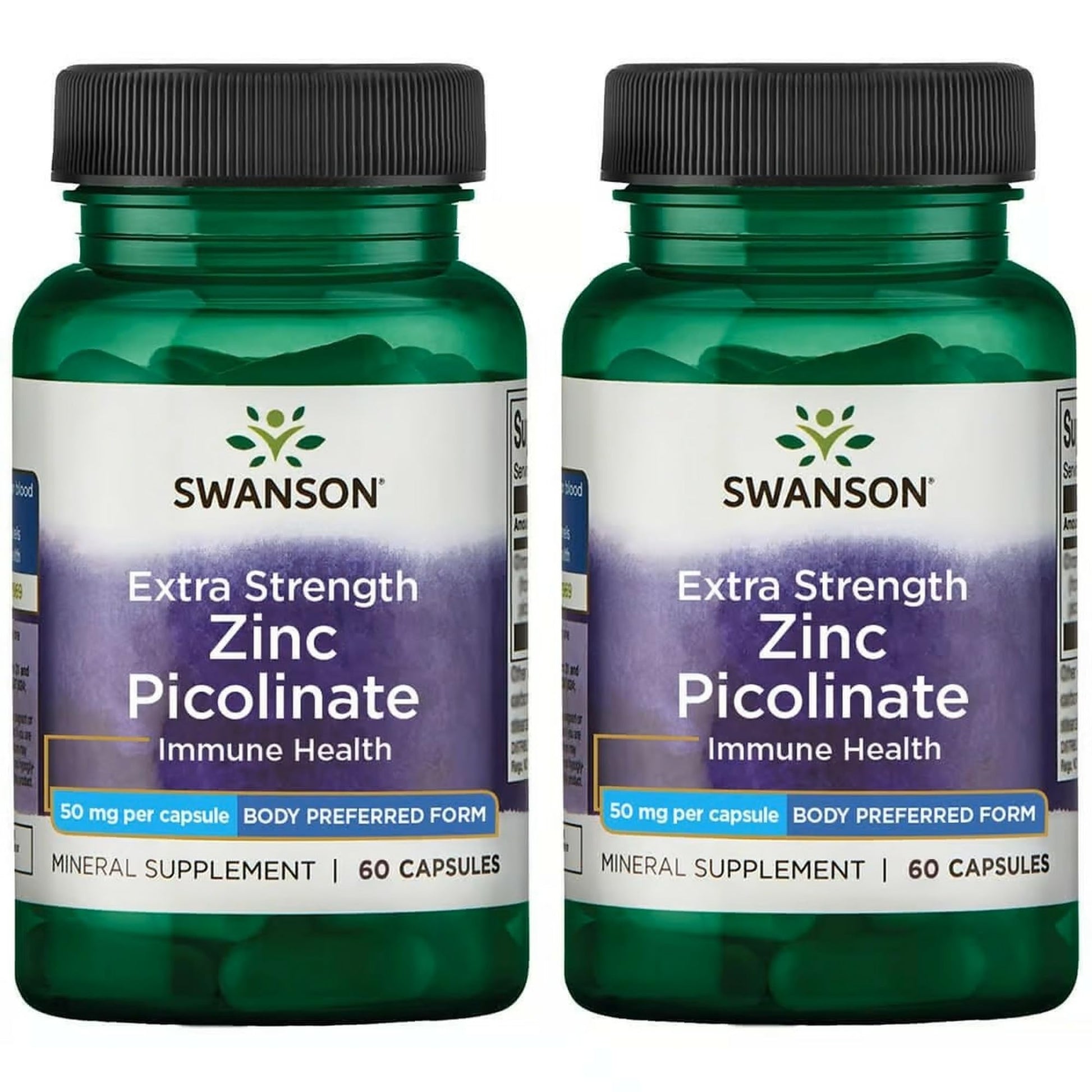 Swanson Premium Brand Zinc Picolinate Extra Strength Capsules, 120 Capsules