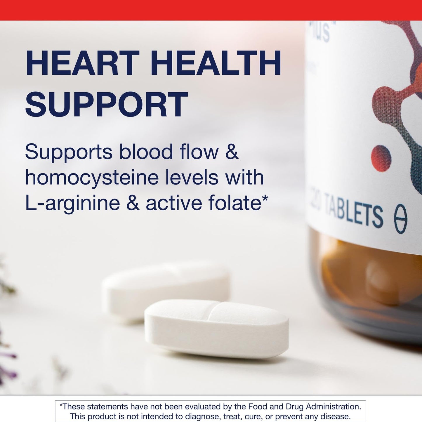 Metagenics Arginine Plus - 1.5 g L-Arginine with Methyl Folate (L-5-MTHF) - 120 Tablets
