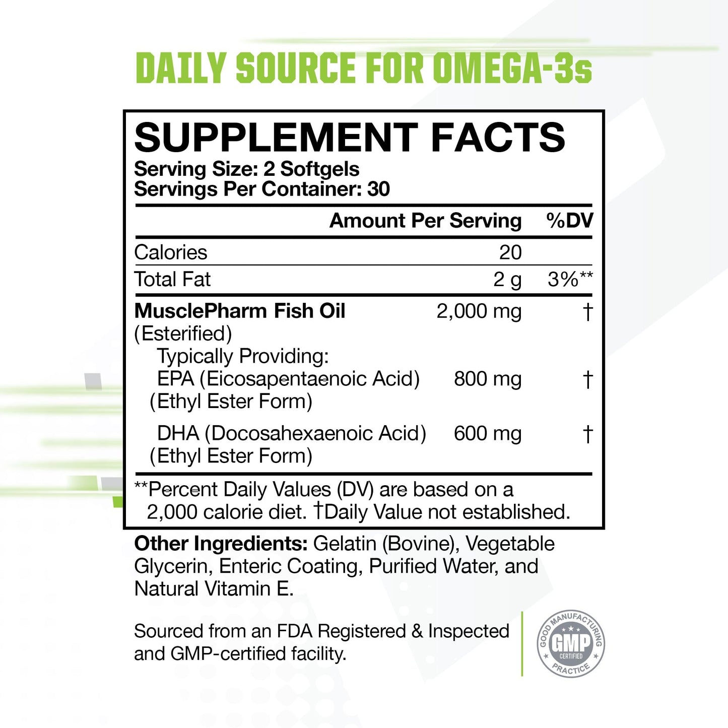 Muscle Pharm Essentials Fish Oil Softgels 60