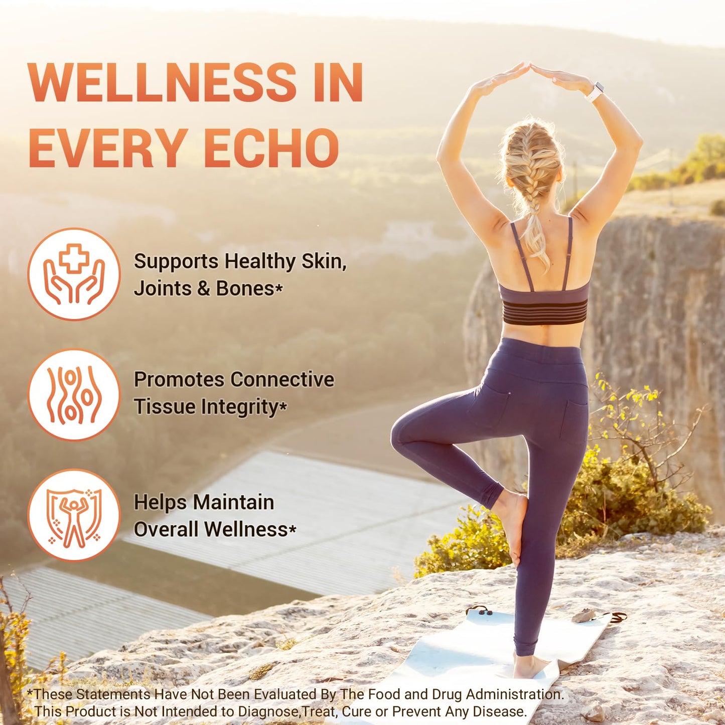 Nature Echo Collagen Peptides Powder Hydrolyzed Types I II III V X Unflavored 11.64 Ounce, 30 Servings