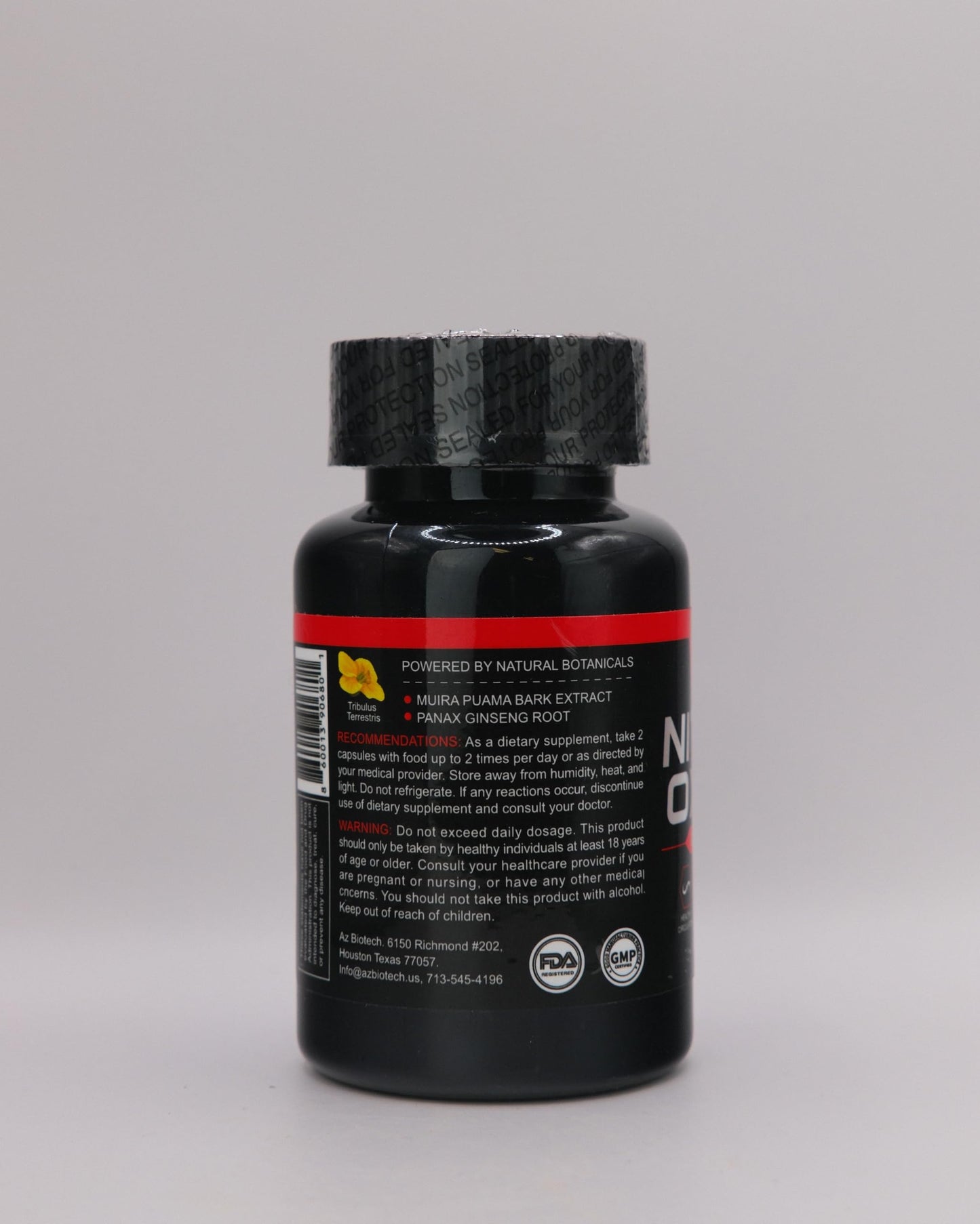 AZ BIOTECH Nitric Oxide Booster – Nitric Oxide Complex 1.5g with Vitamin B3 (Niacin) 10mg NE 60 Capsules