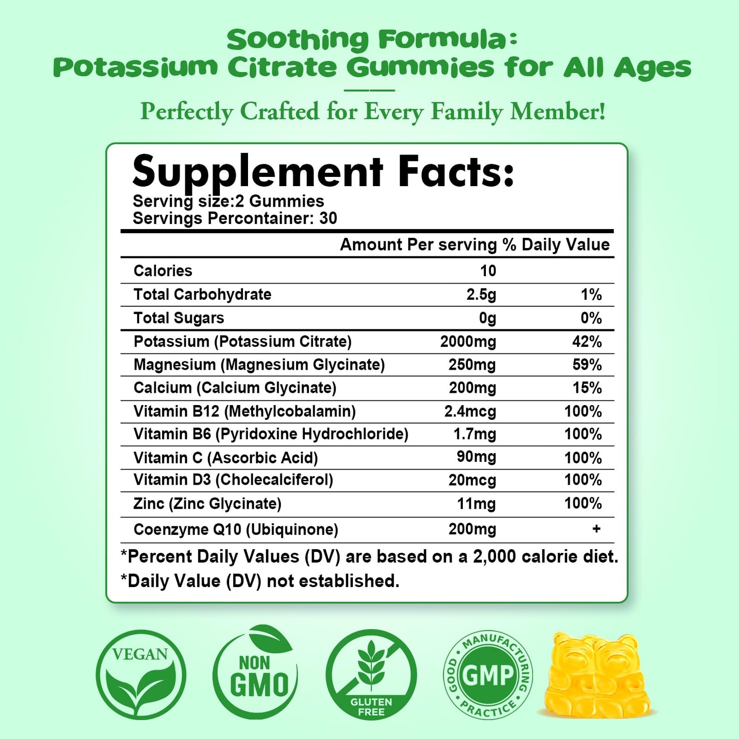 Sijigood Potassium Citrate Gummies 120 Count