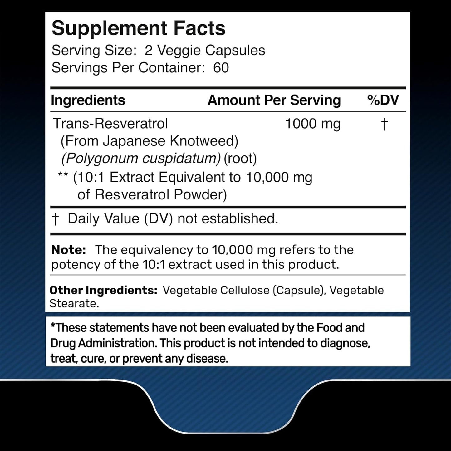 WELLNESS LABSRX Resveratrol 1000mg Capsules - 240 Count
