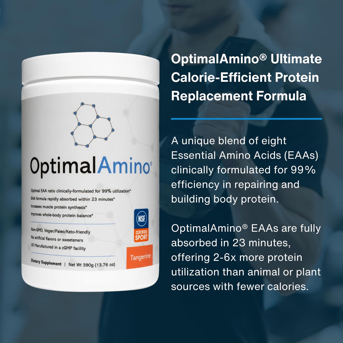 OptimalAmino Amino Acid Powder 13.76 Ounce